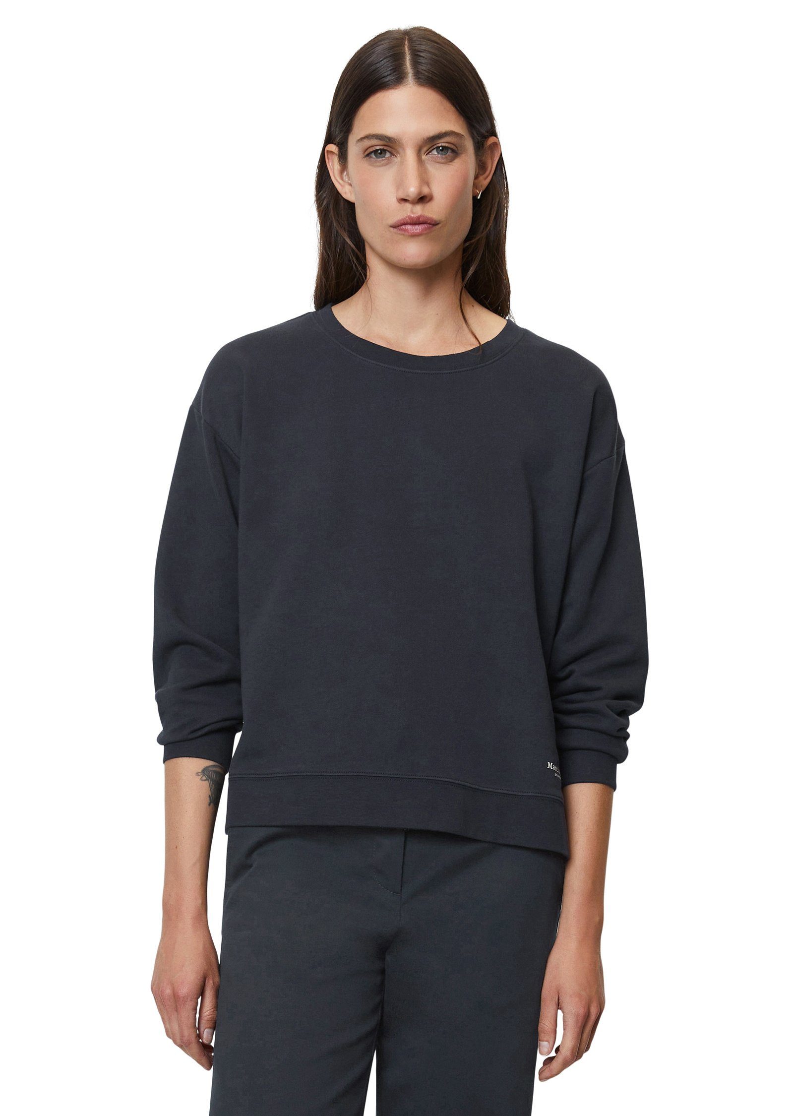 Marc O'Polo Sweatshirt aus Organic Cotton, Moderne, kurze Sweatshirt ...