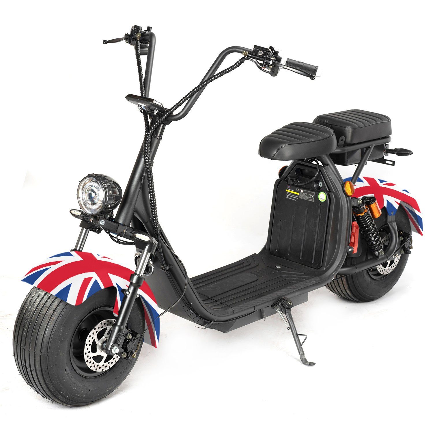 ENEWAY E-Scooter Coco II british, 45,00 km/h, (Set, COCO II 2000W 45 km/h 20AH Lithium), mit Straßenzulassung