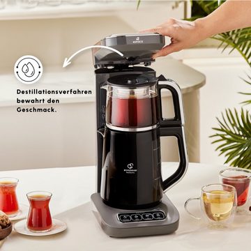Karaca Wasser-/Teekocher Karaca Çaysever Robotea Pro 4-in-1 sprechender Tee und Filterkaffeeaut