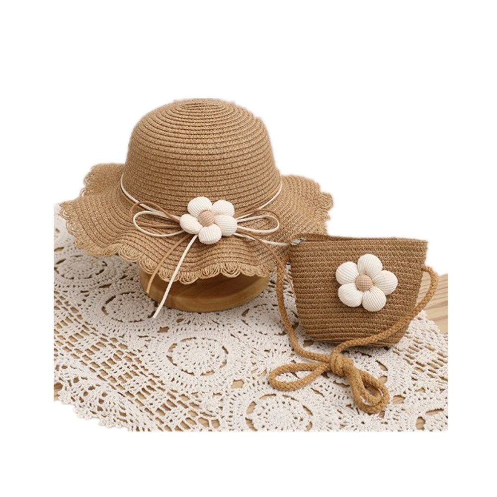 XDeer Sonnenhut 2 Stück Sommer Sonnenhut für Kinder,mit Strandtasche faltbar Strand Sonnenschutz Hüte für 3-7 Jahre