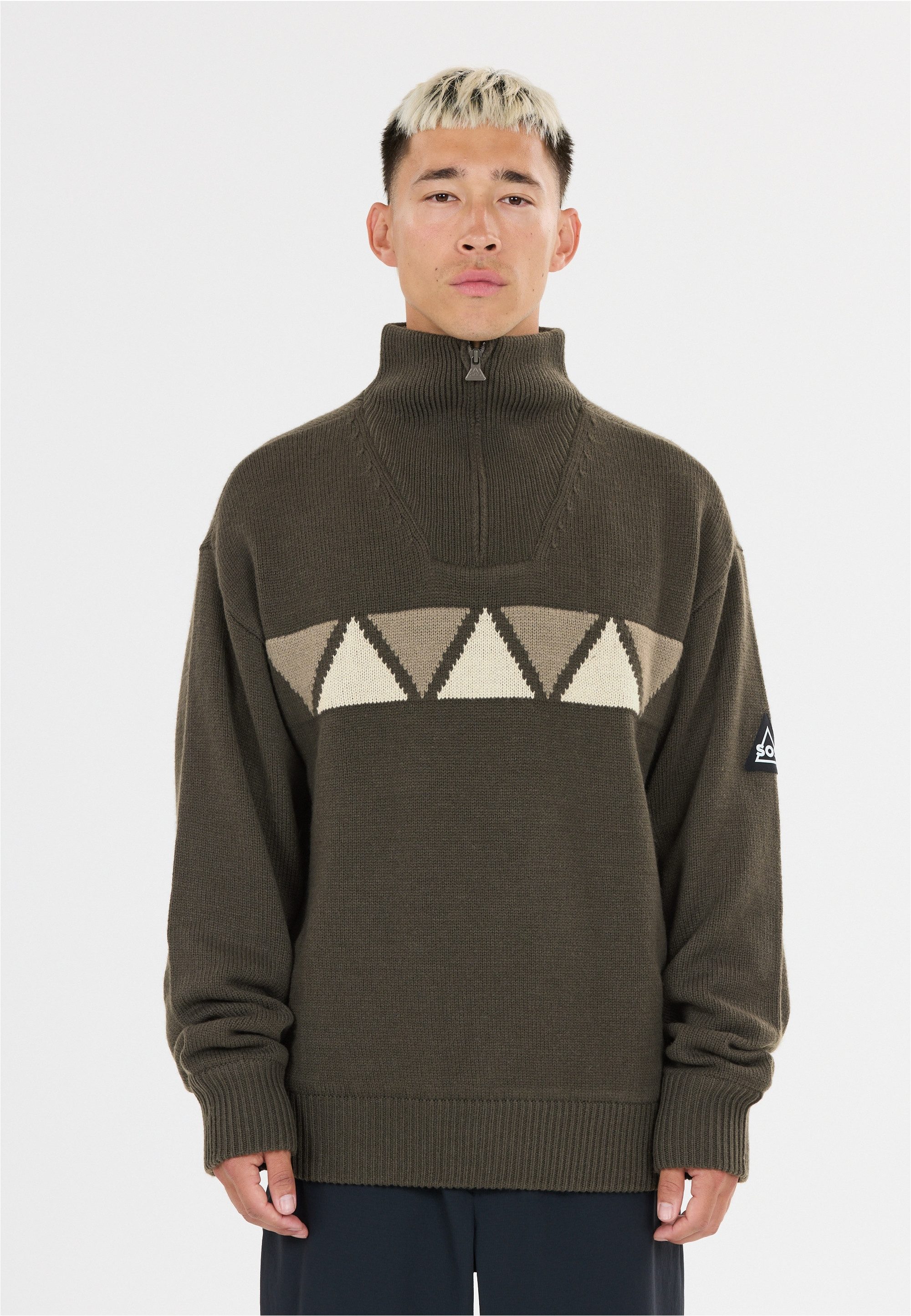 SOS Strickpullover Aboda mit winddichter Innenschicht