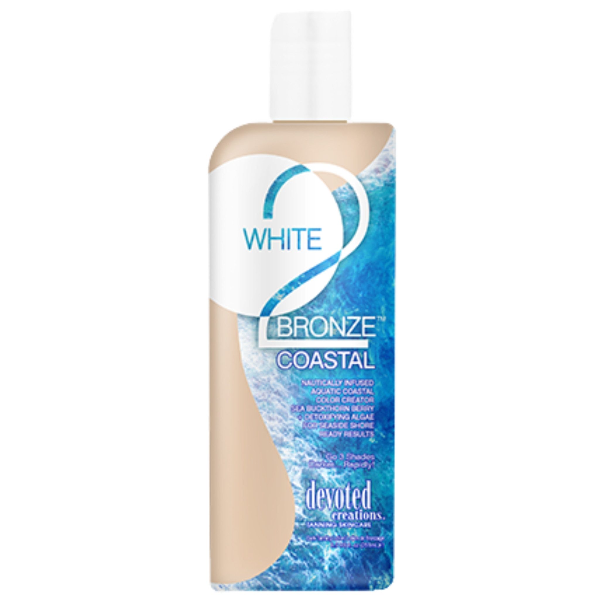 Devoted Creations Selbstbräunungslotion Devoted Creations White 2 Bronze Coastal Bräunungspflege 251 ml, Mit antioxidativen Wirkstoffen zur Hautpflege