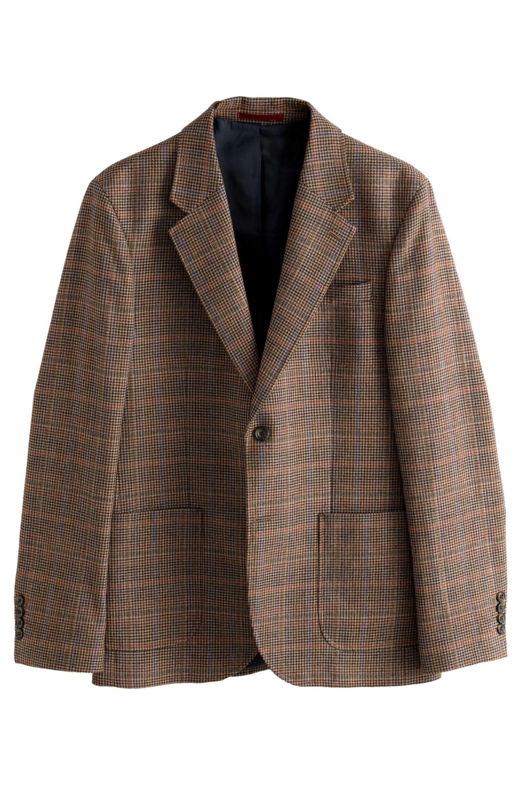 Next Sakko Slim Fit Anzugsakko mit Karomuster aus Wollgemisch (1-tlg) günstig online kaufen