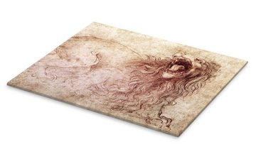 Posterlounge Acrylglasbild Leonardo da Vinci, Skizze eines Löwen, Malerei