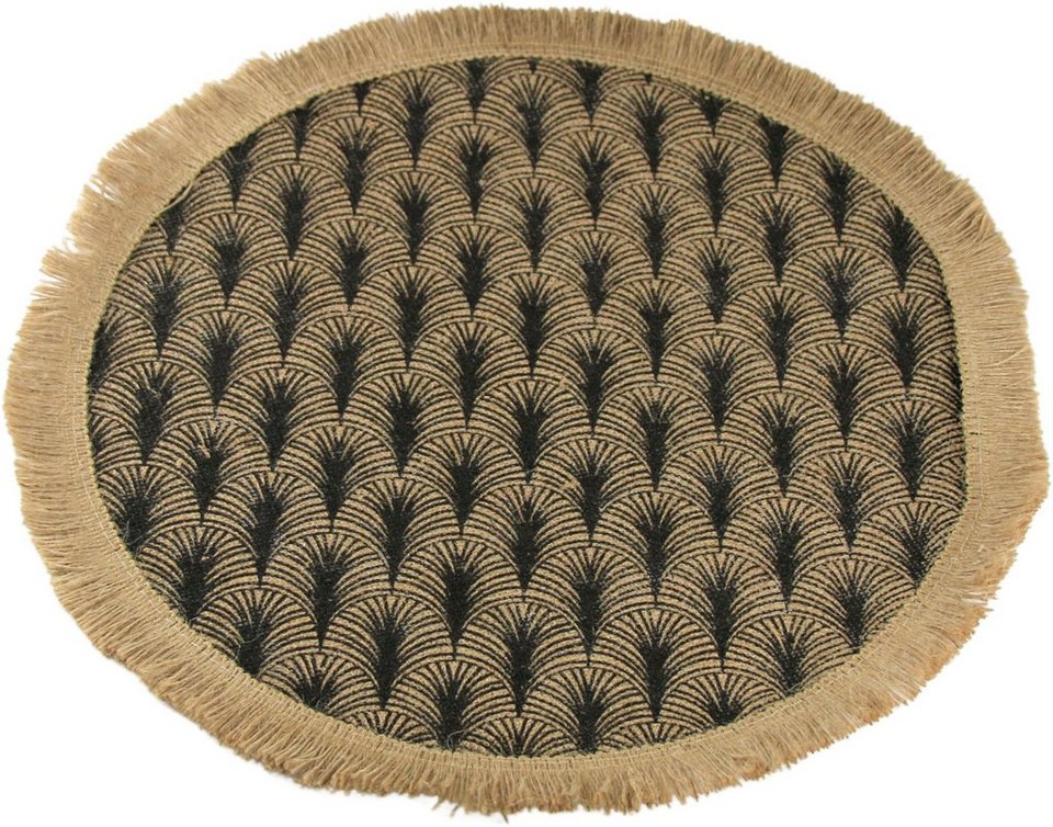 Platzset, Tischset, AM Design, (Set, 6-St), aus Jute, Ø 38 cm