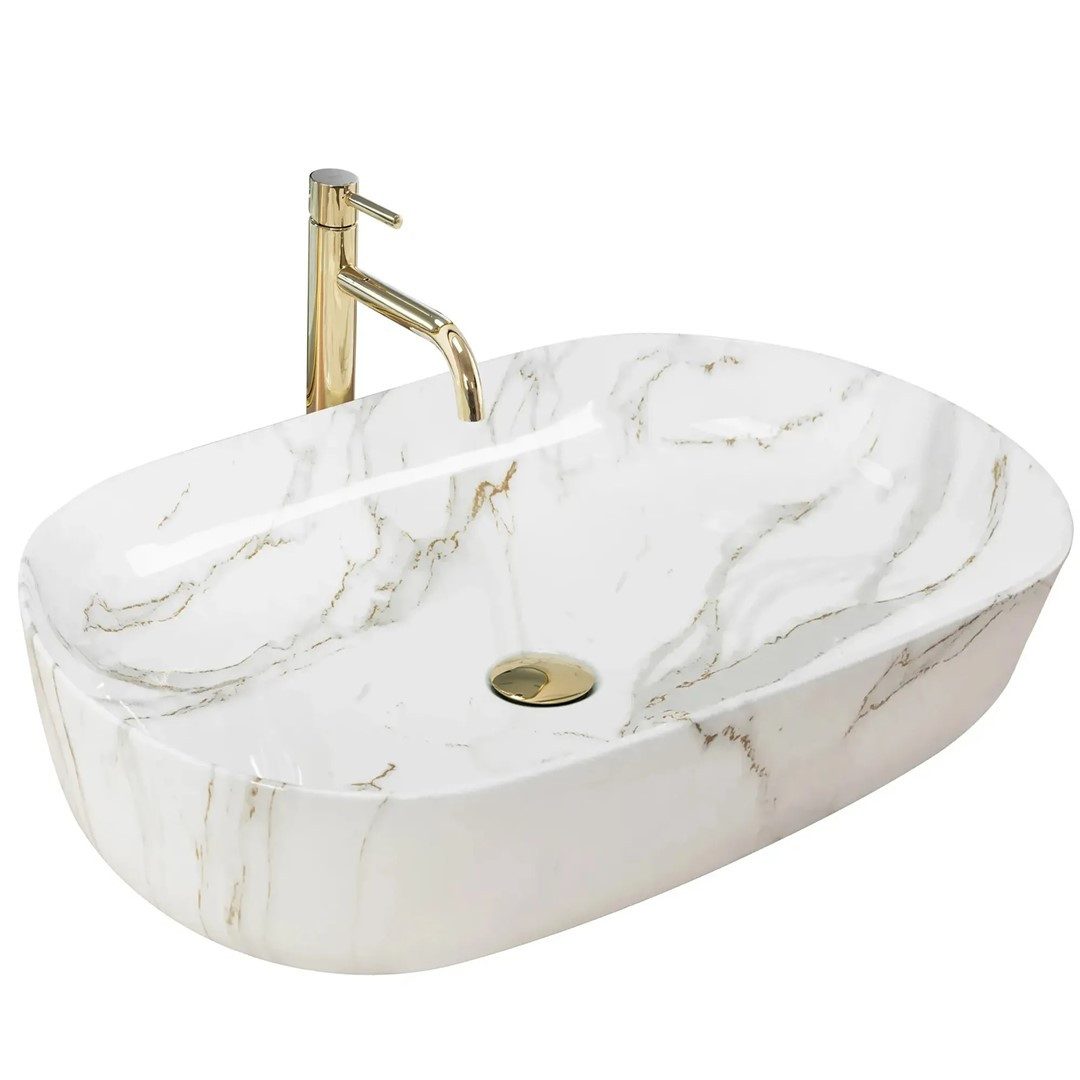 GTM Design Aufsatzwaschbecken NADIA Modern Waschbecken Oval günstig online kaufen