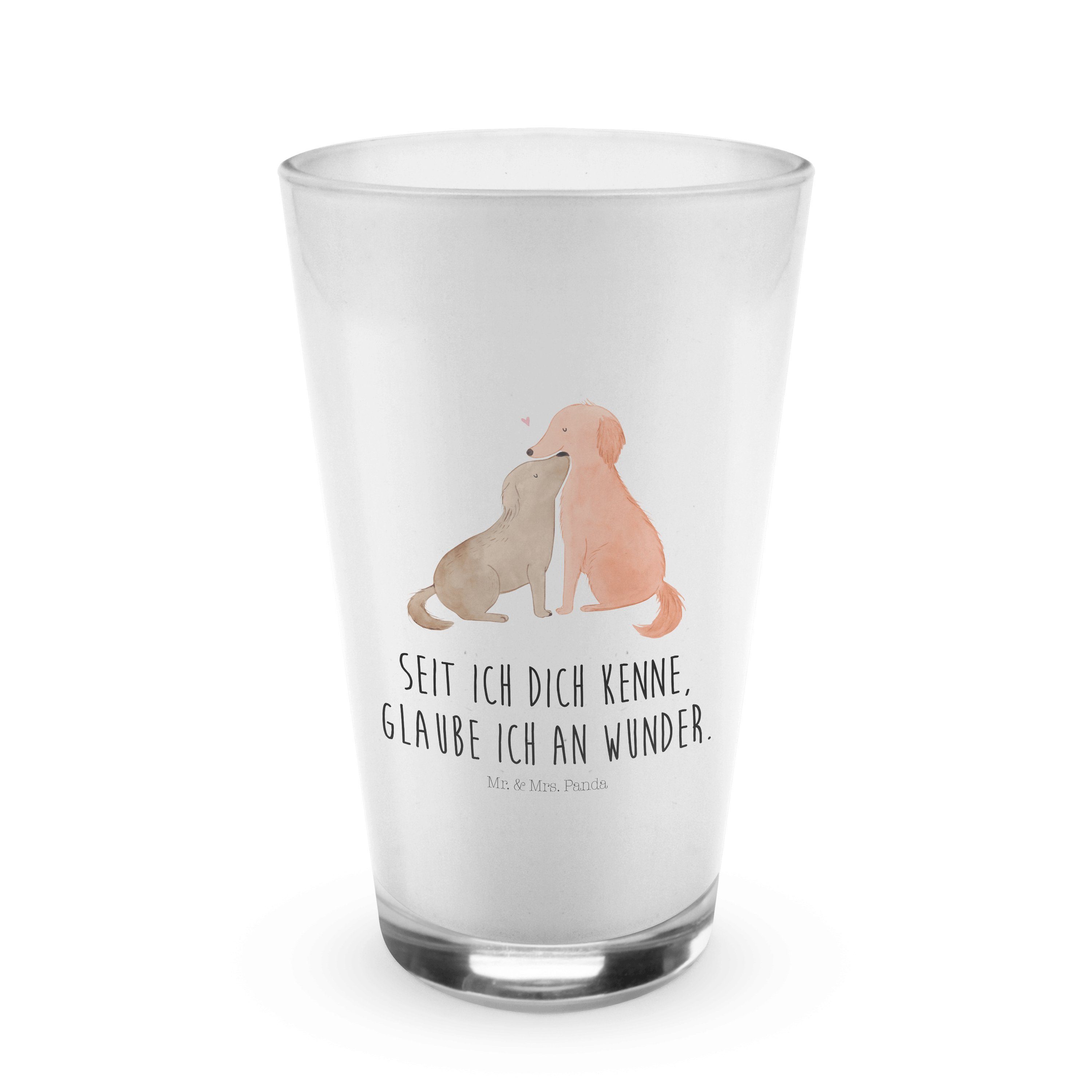 Mr. & Mrs. Panda Glas Hunde Liebe - Transparent - Geschenk, Hunderasse, Herz, Haustier, Cap, Premium Glas