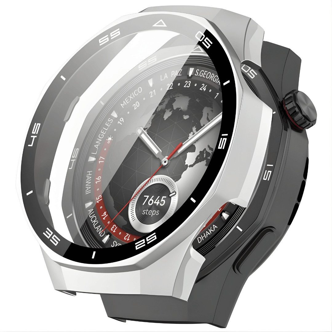 SmartUP Smartwatch-Hülle für Huawei Watch GT5 Pro 46mm Schutzglas Panzerfolie Display Case 9H 1,43, kompletter Rundumschutz