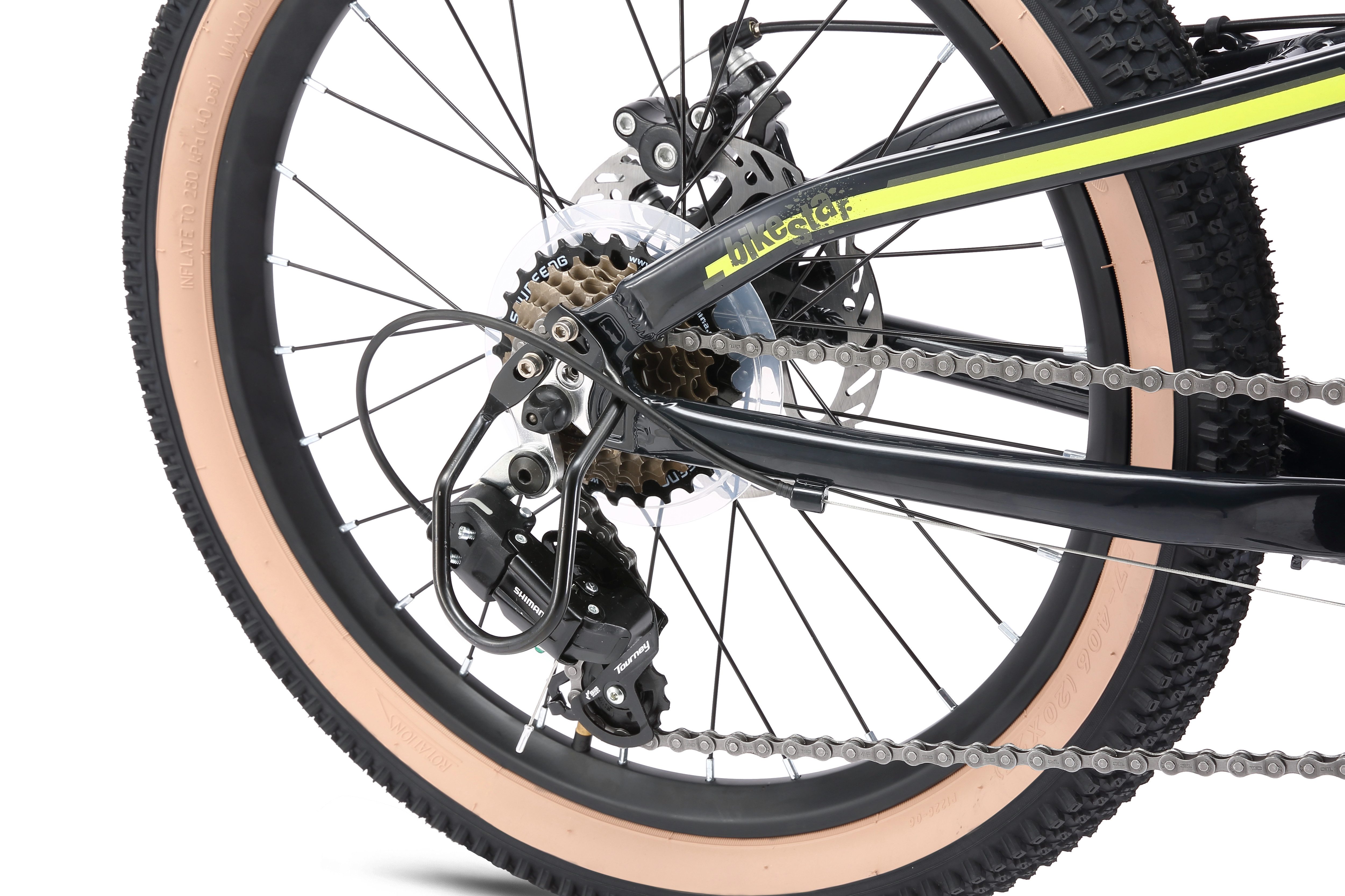 Bikestar Jugendfahrrad, 7 Gang Shimano RD-TY21 Schaltwerk, Kettenschaltung