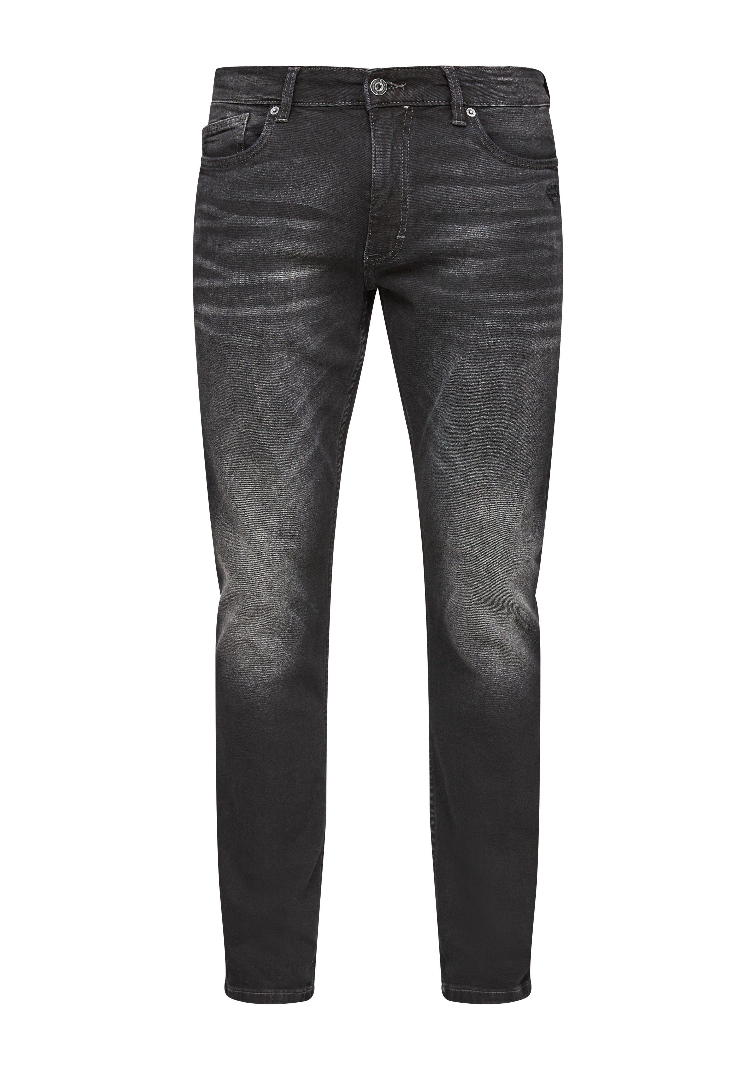 Herren Jeans Q/S by s.Oliver 5-Pocket-Jeans Slim Fit: Slim leg-Jeans Waschung