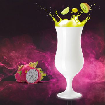 PLATINUX Cocktailglas Weiße Cocktailgläser, Glas, (max. 470ml) Longdrinkgläser Partygläser Milkshakeglas Bargläser