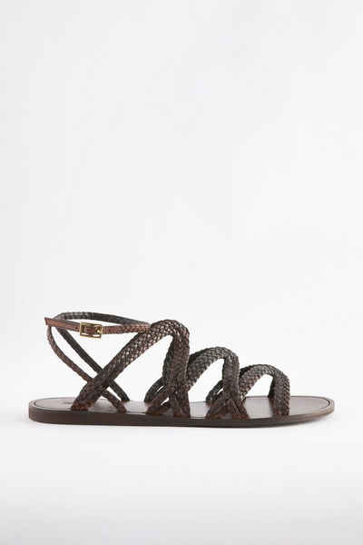 Next Signature Ledersandalen mit geflochtenen Riemen Riemchensandale (1-tlg)