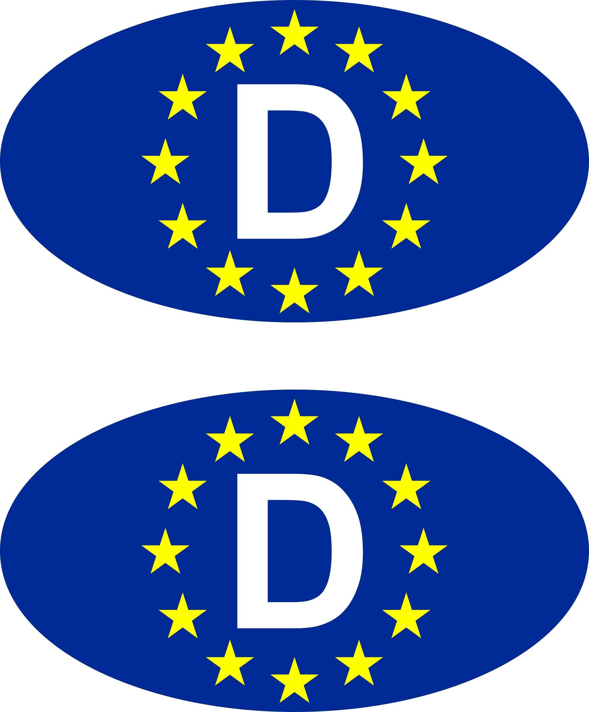 Hermann Schütz Aufkleber Aufkleber Europa-D Dimension 2er-Set je 25 x 40 mm Fanartikel