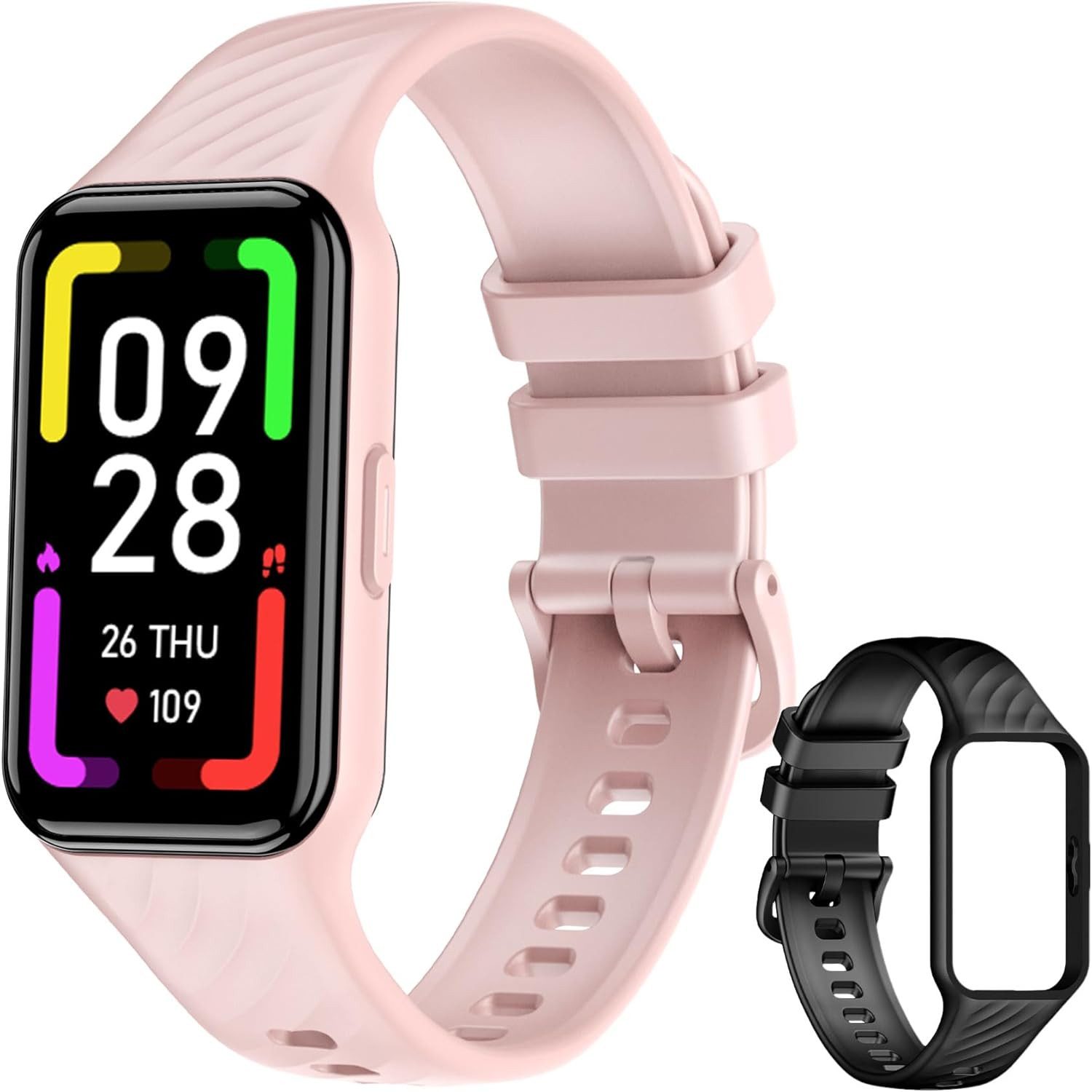 blackview R10 Smartwatch (3,7 cm, android ios), Fitness Smartwatch mit 1.47 Zoll UHD Display und 100+ Sportmodi