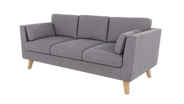 S-Style Möbel 3-Sitzer Sofa Angeles im skandinavischen Design, mit Wellenfederung