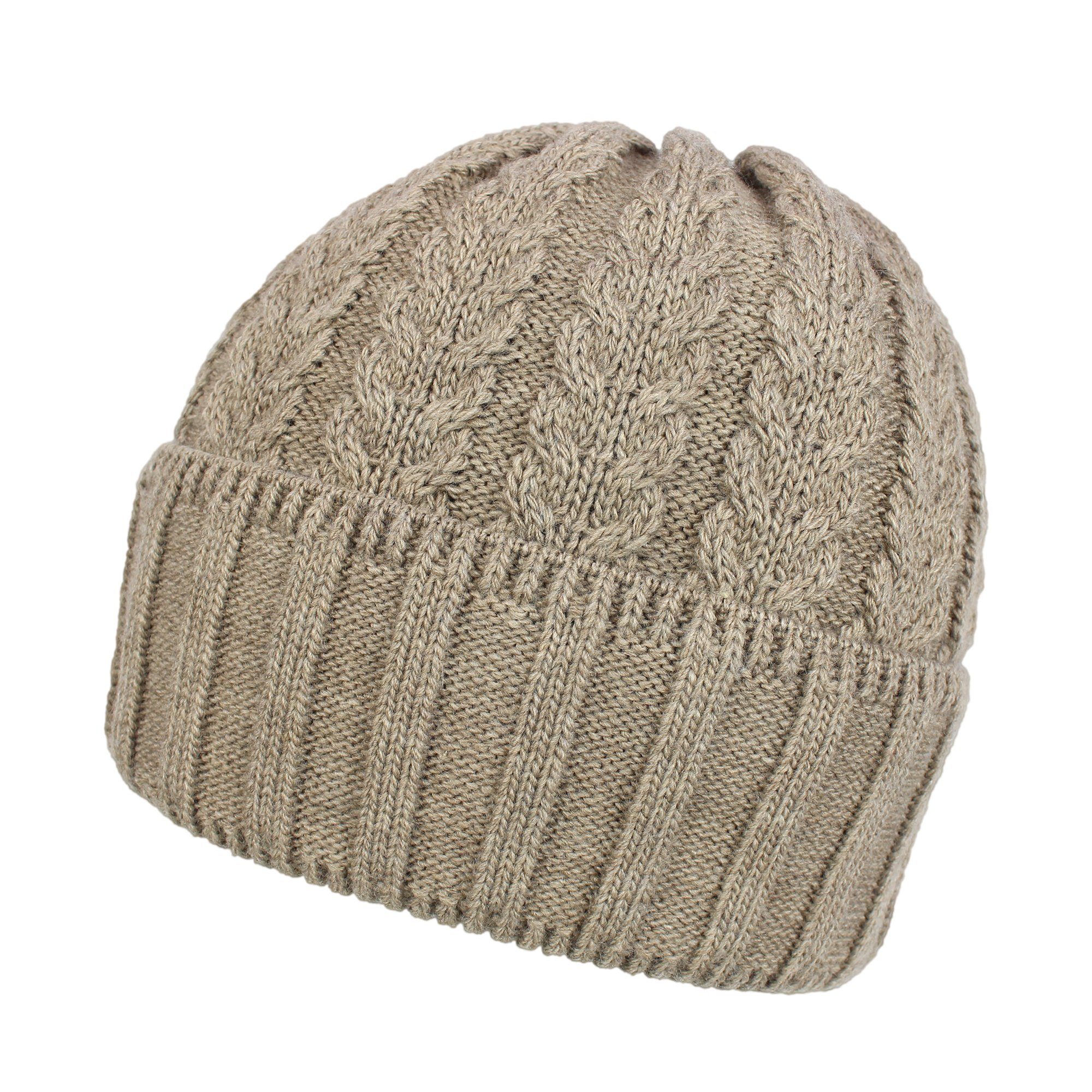 ZEBRO Strickmütze Strickmütze "Emilia" m. Zopfmuster mit besonders weicher Kaschmirwolle