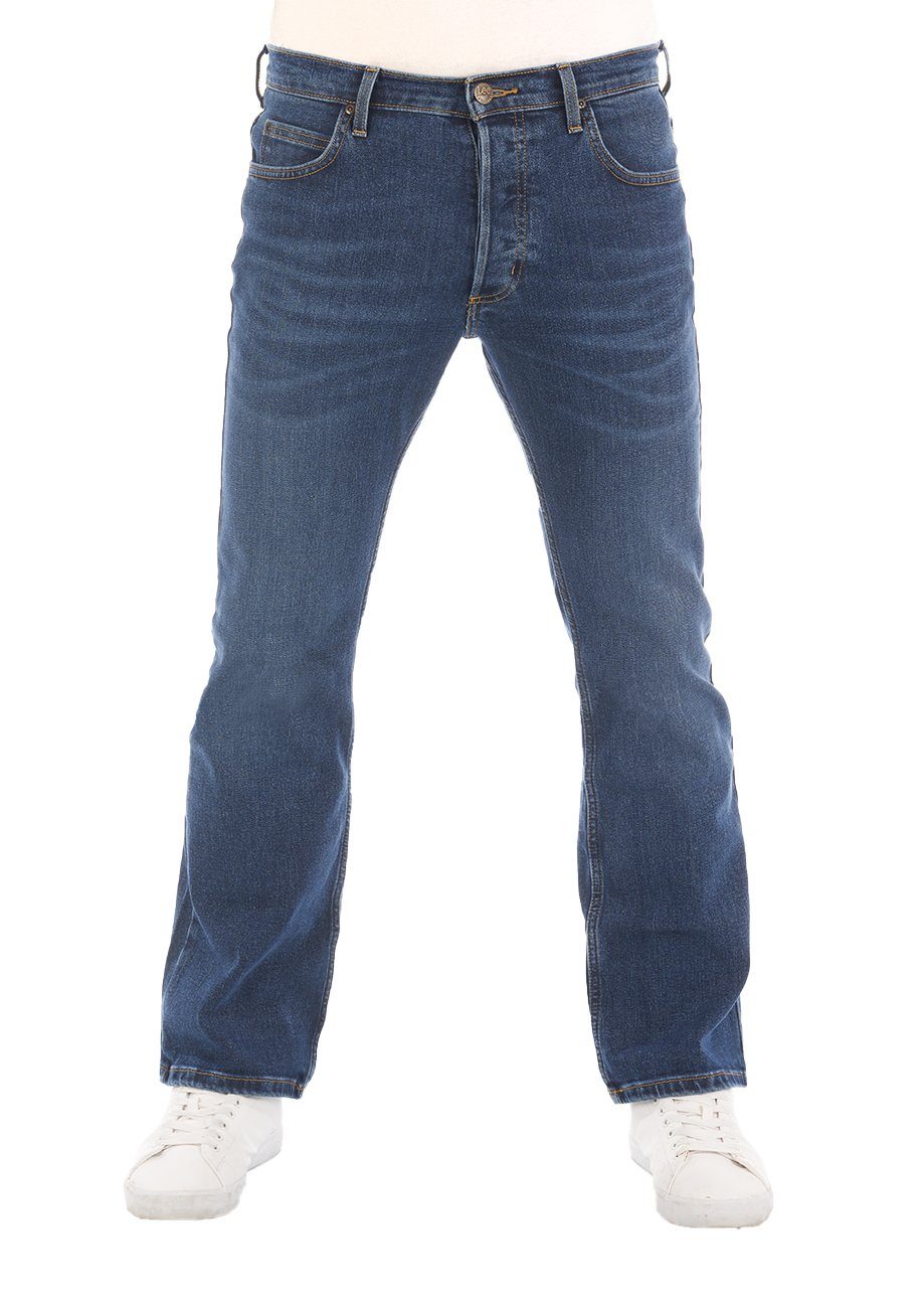 Lee® Bootcut-Jeans Herren Jeanshose Denver Boot Cut Denim Hose mit Stretch Aged Alva (LSS1HDBF3)