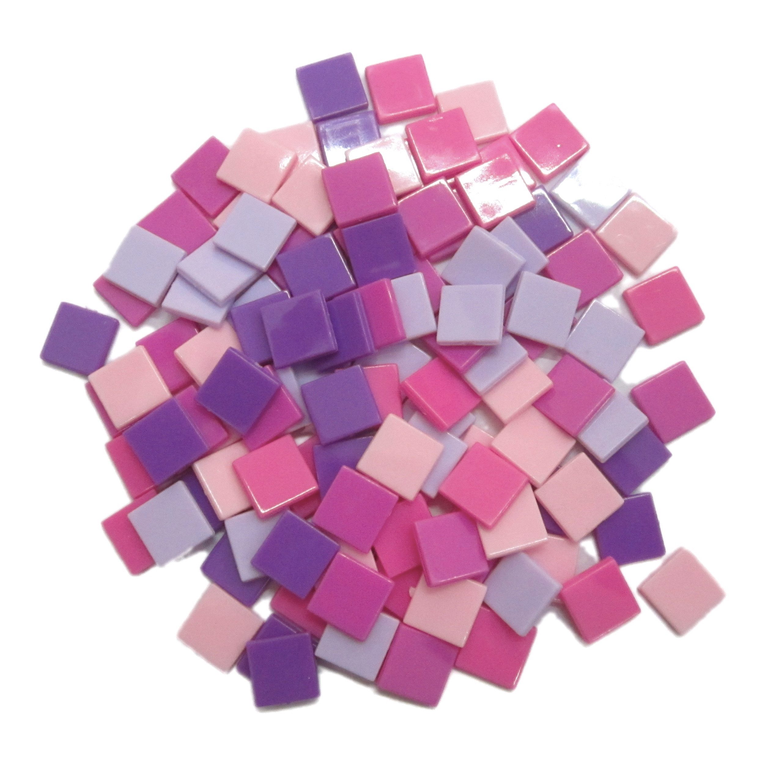 Armena Mosaikfliesen Acrylstein Acrylmosaikfliesen 10 x 10 mm 70g/Box Farbenmischung, Rose und Lila mixes