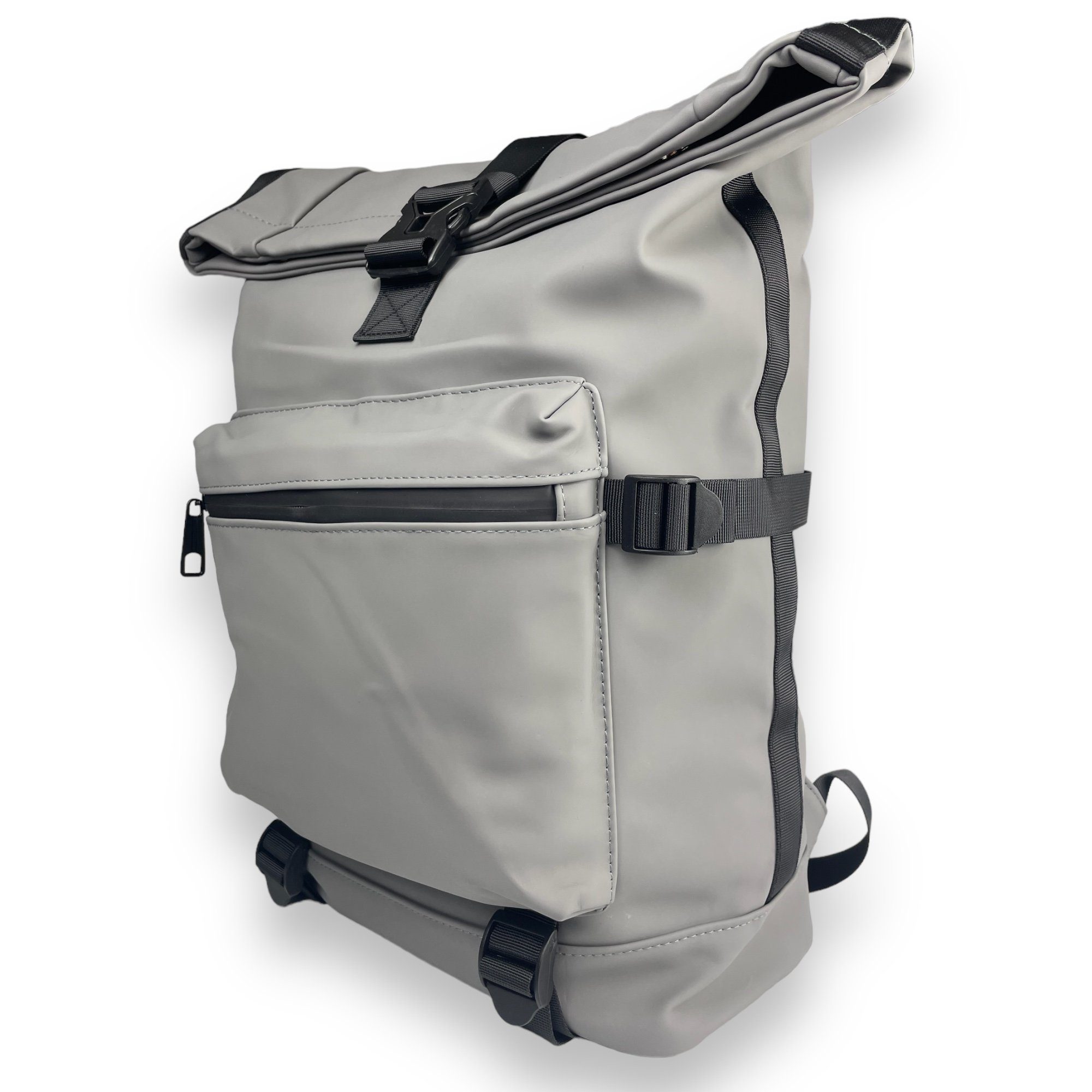 Taschen4life Laptoprucksack Rucksack wasserdicht 9049, Rolltop Backpack, A4 geeignet, Laptopfach, wetterfest