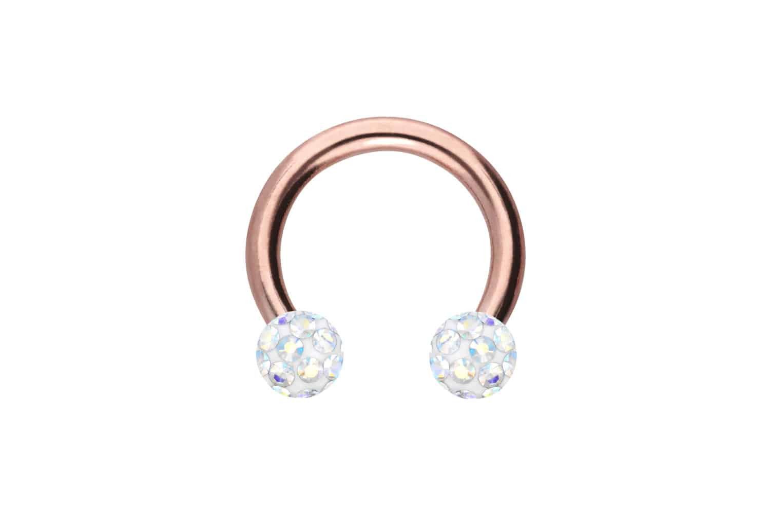 Farbe: Roségoldfarben + Kristall: Regenbogen