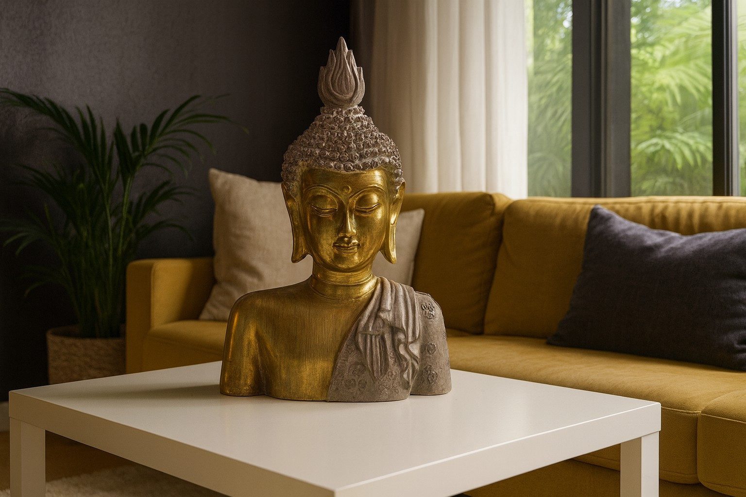 moebel-direkt-online Dekofigur Buddha, aus Polyresin
