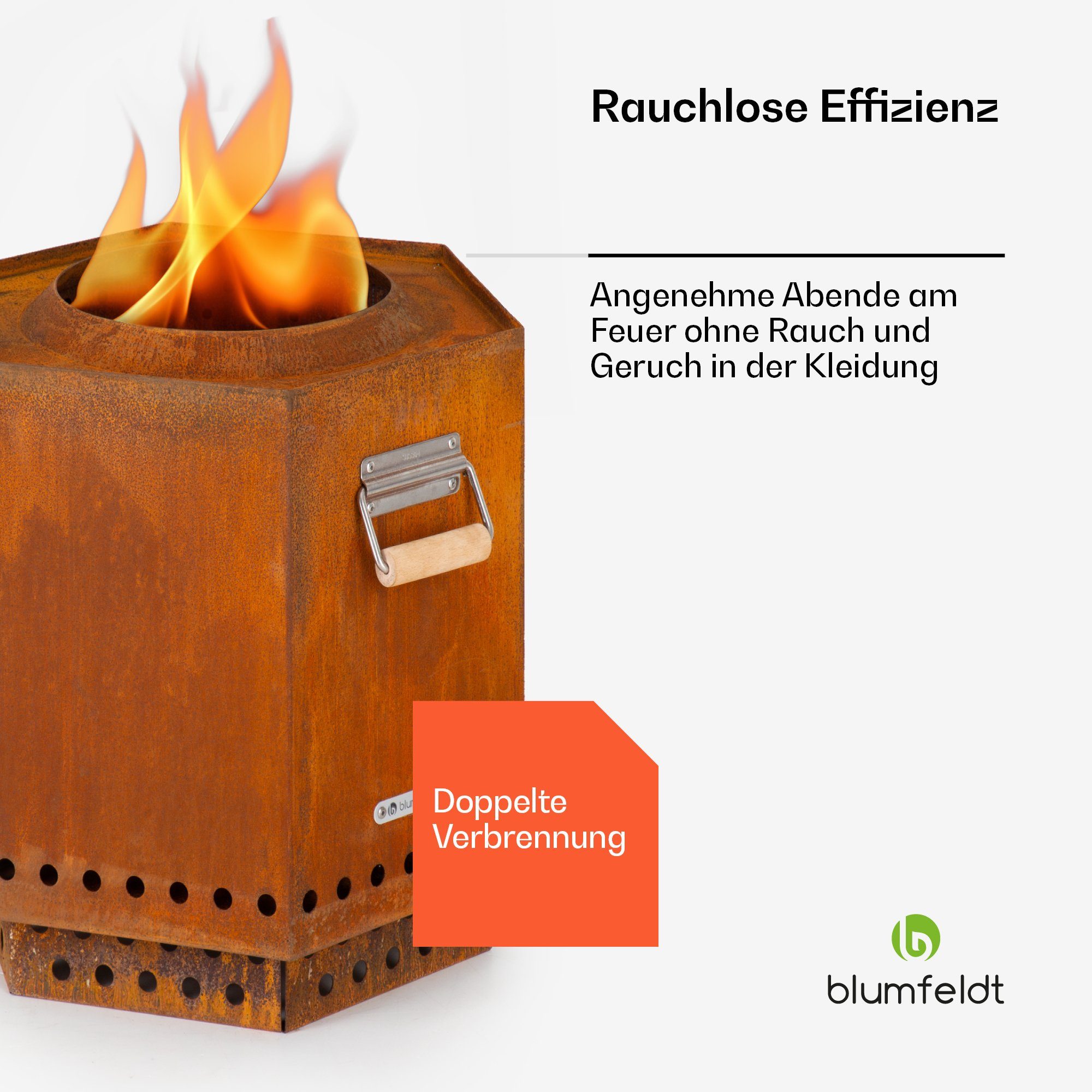 blumfeldt Feuerschale Mojanda, (Set), Feuerkorb Feuerstelle Campingofen Outdoor Garten