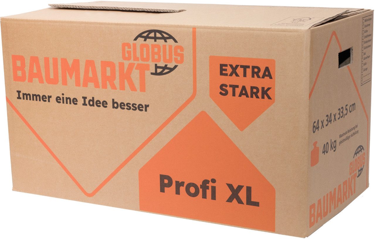 Globus Baumarkt Umzugskarton Globus Umzugskarton Profi XL Innenmaß 64x34x33,5cm