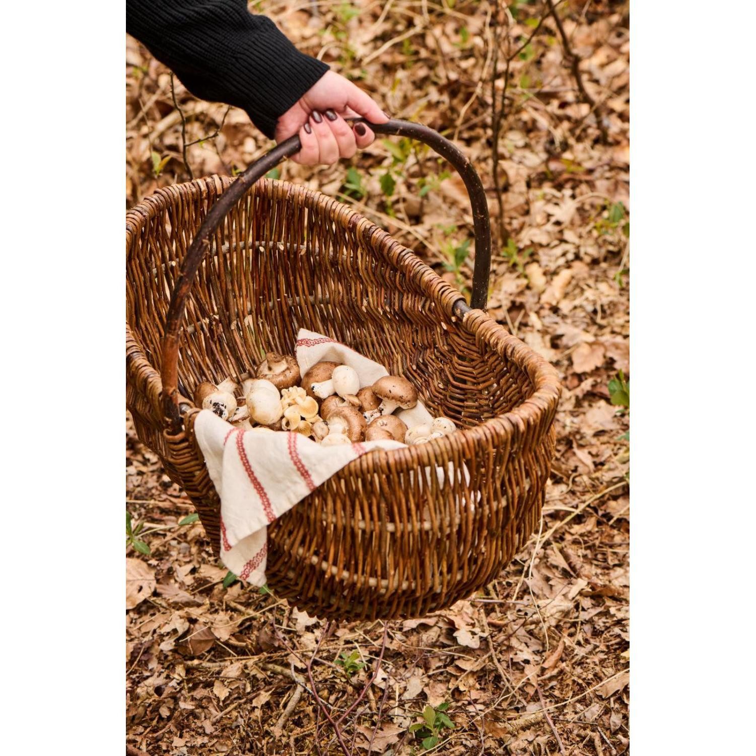 Ib Laursen Servierschale Ib Laursen Korb geflochten oval Weide ungeschält (37x44x54cm)
