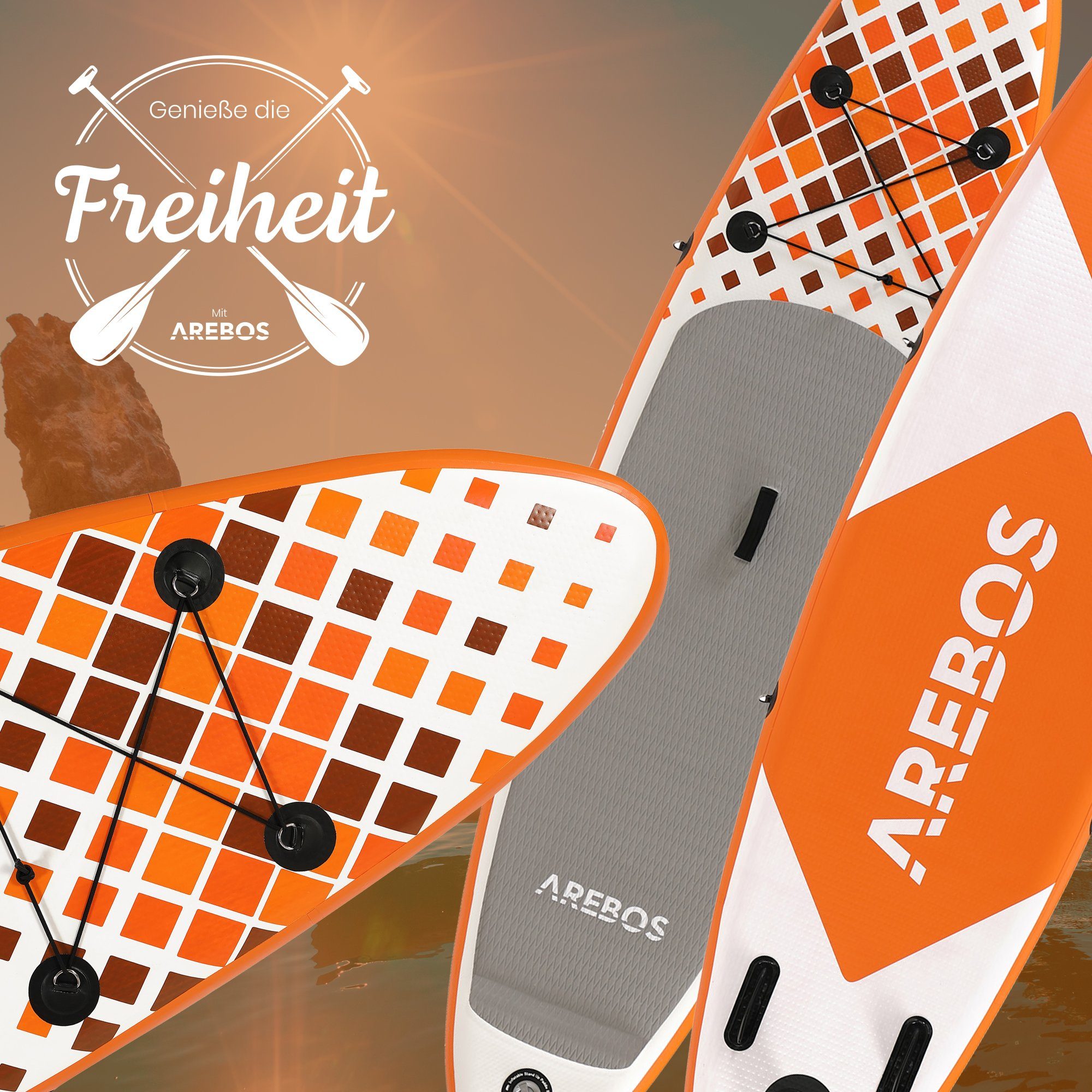 Arebos SUP-Board Fußstütze 32 cm, ⌀ Rohr 2,2cm universell, (Stück) – Bild 5 von 5