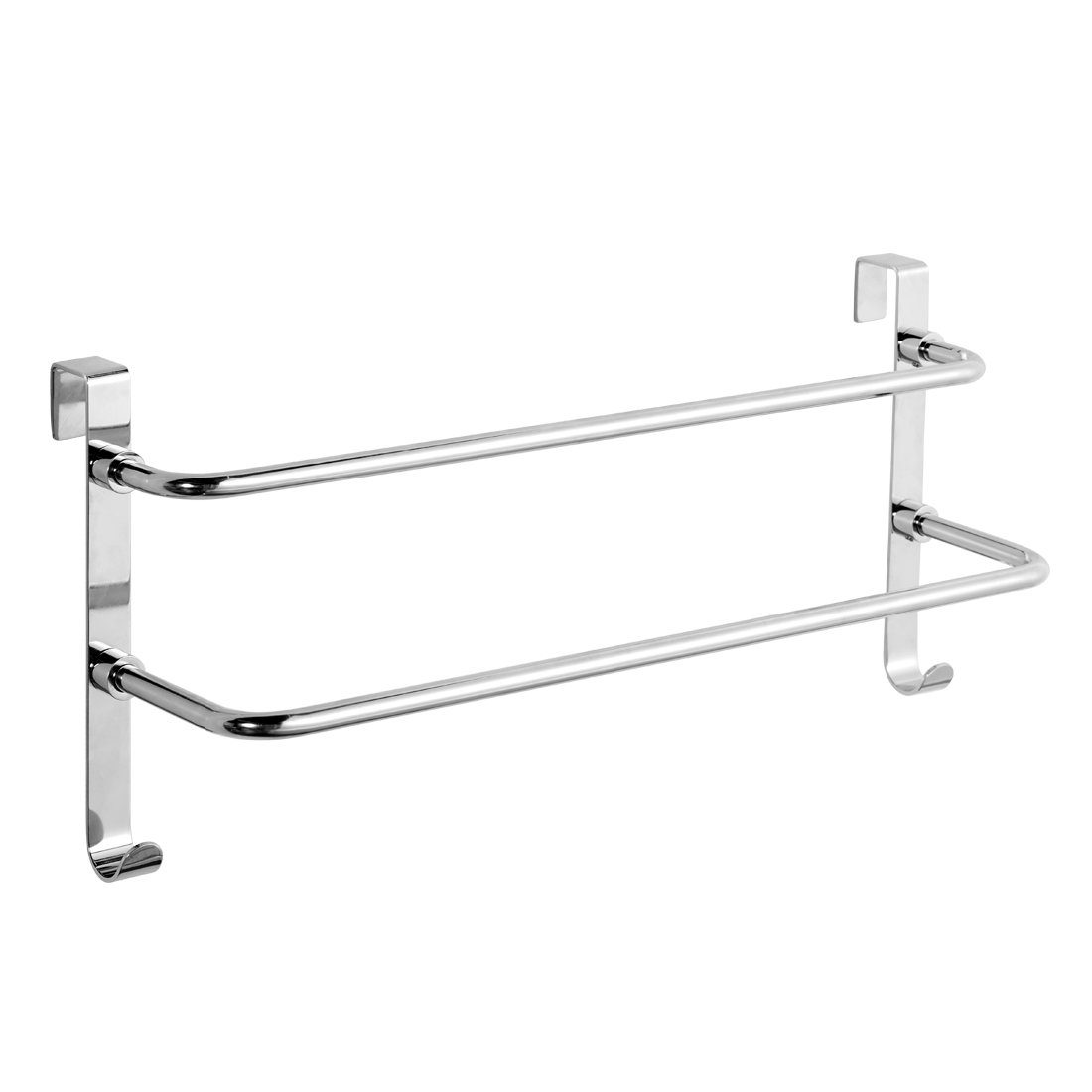 EMKE Полотенцесушители Edelstahl Wand-Handtuchhalter mit Haken – Ohne Bohren für Bad & Küche, 2 Stangen Handtuchstange, ohne Bohren, 41x18x12,4cm
