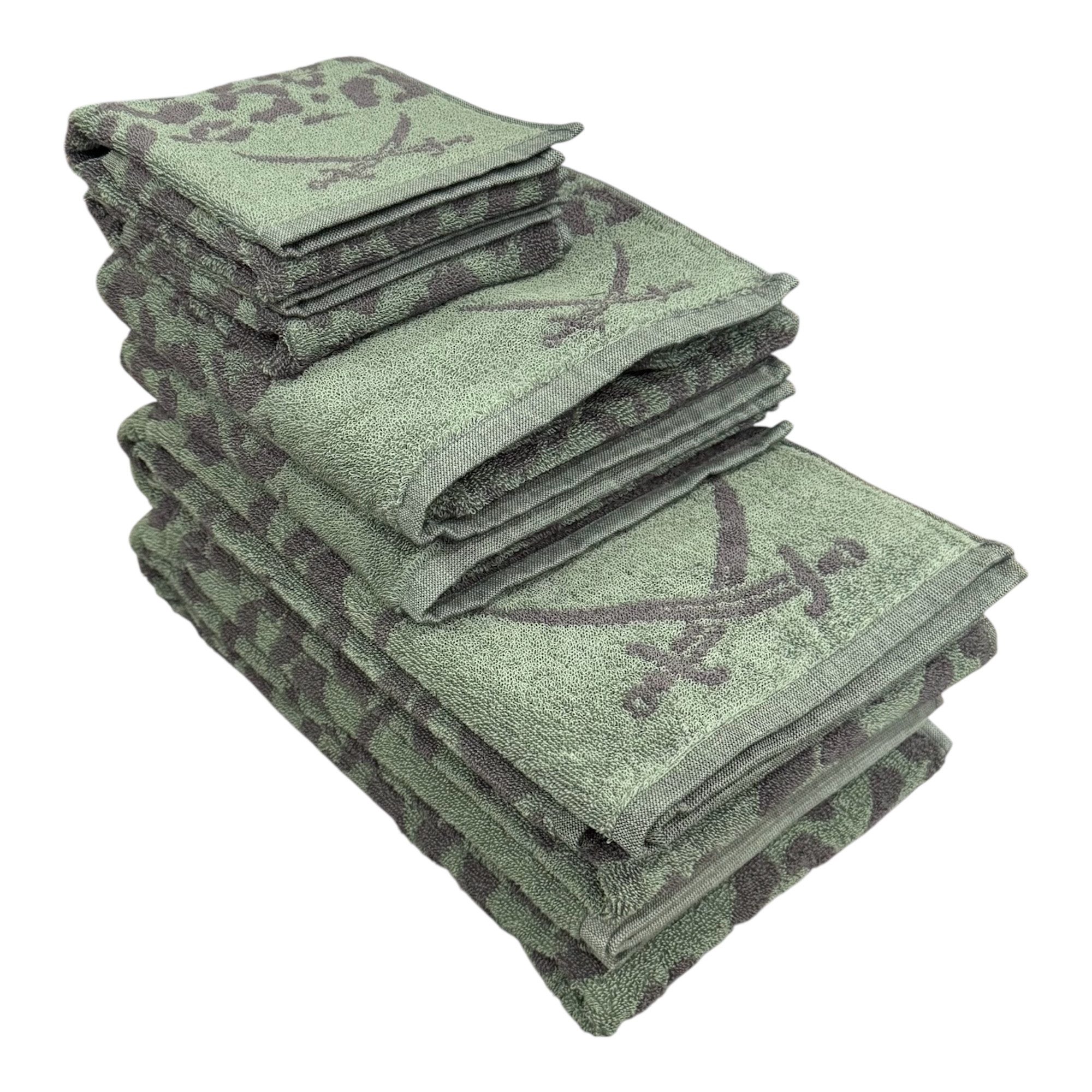 Sansibar Sylt Handtuch Set "LEO" hochwertiges Handtuchset Nr. 2 mit modernem Design, Baumwolle (6-St), 100% Baumwolle, langlebig, saugstark, leicht gezwirnt