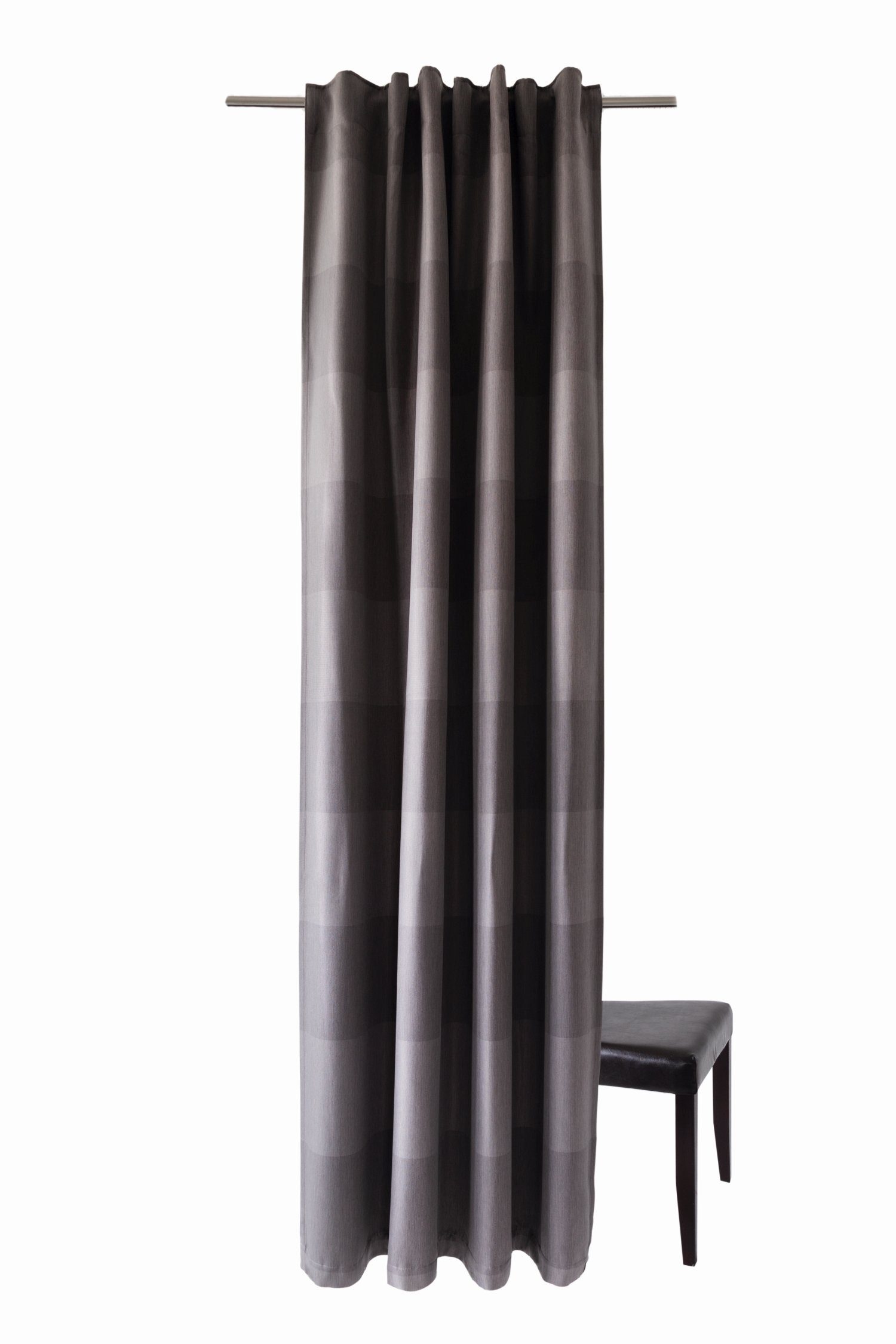 Vorhang, HOMING, Lichtschutz, Schlaufenschal Galdin Stripe 140x245cm Vorhang verdunkelnd grau Deko