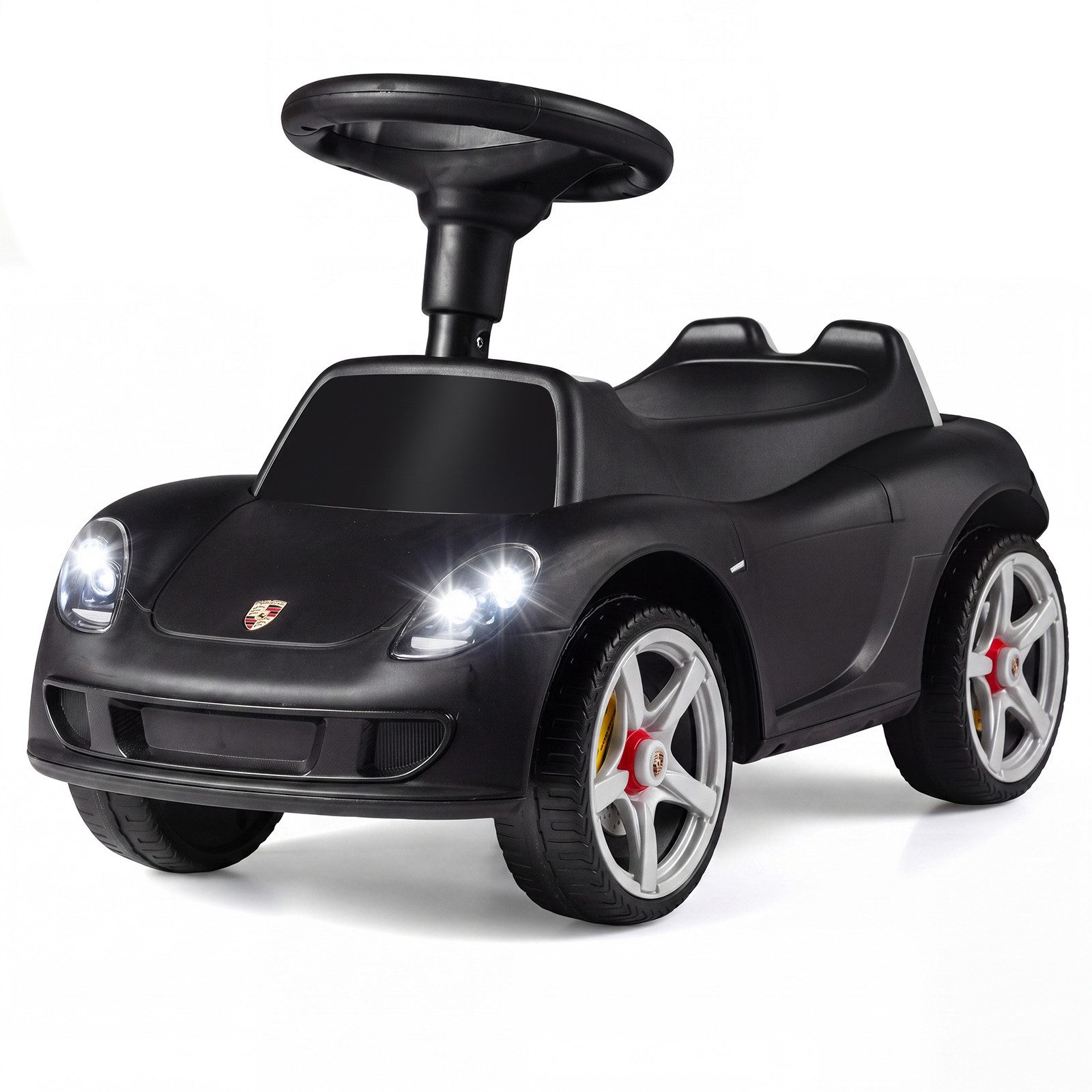 COSTWAY Rutscherauto Porsche Lizenziertes Rutschauto, Rutschfahrzeug mit Hupe, Soundtasten & Scheinwerfern