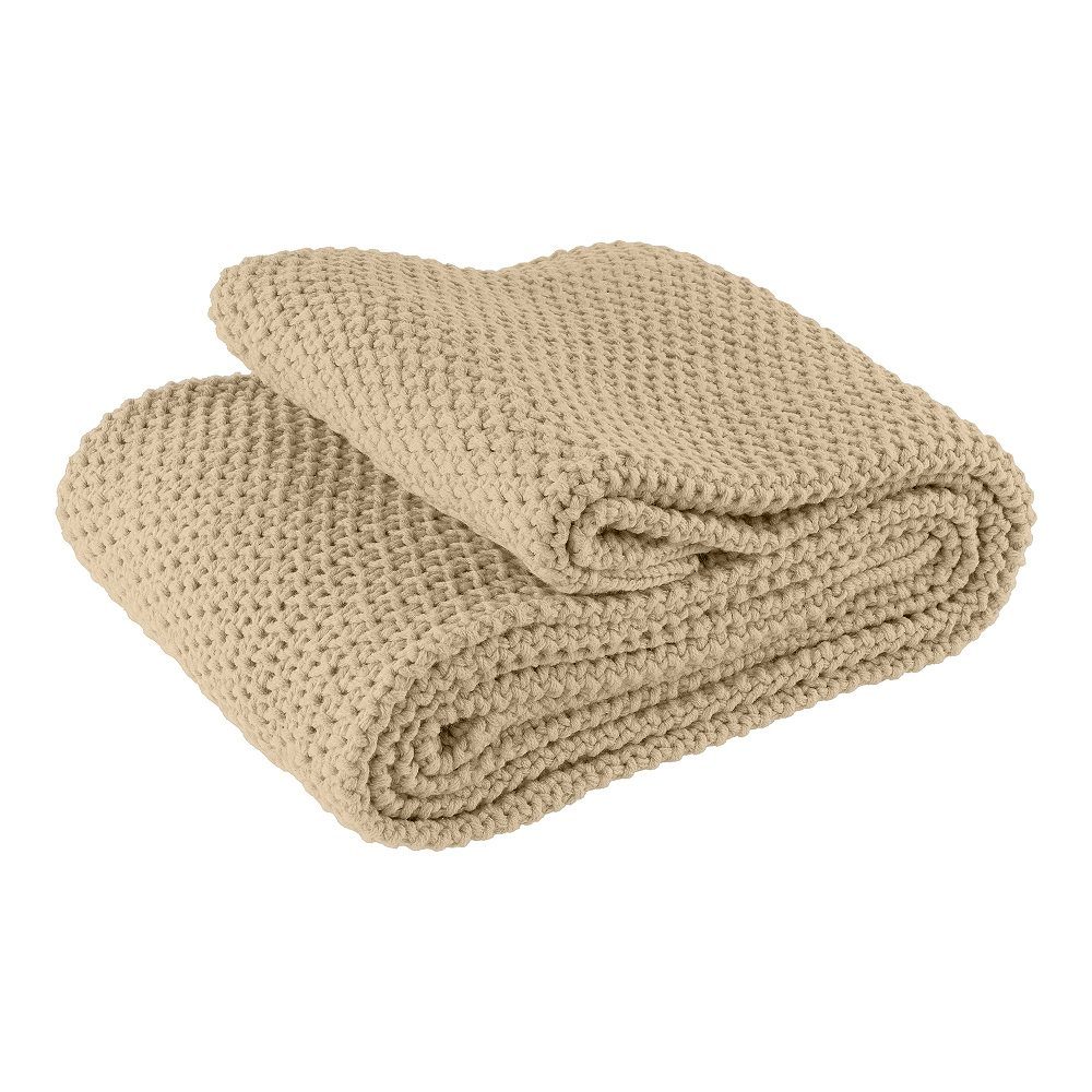 Wohndecke Strick, wometo, OEKO-TEX®, Kuscheldecke mit edlem & schlichtem St günstig online kaufen
