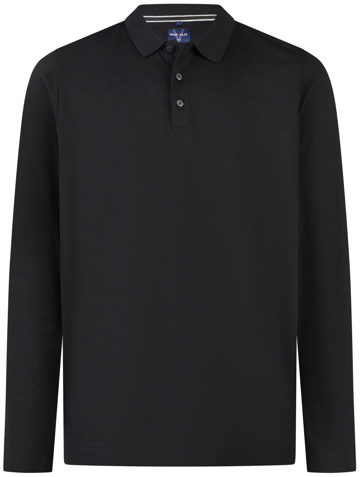 MARVELIS Langarm-Poloshirt