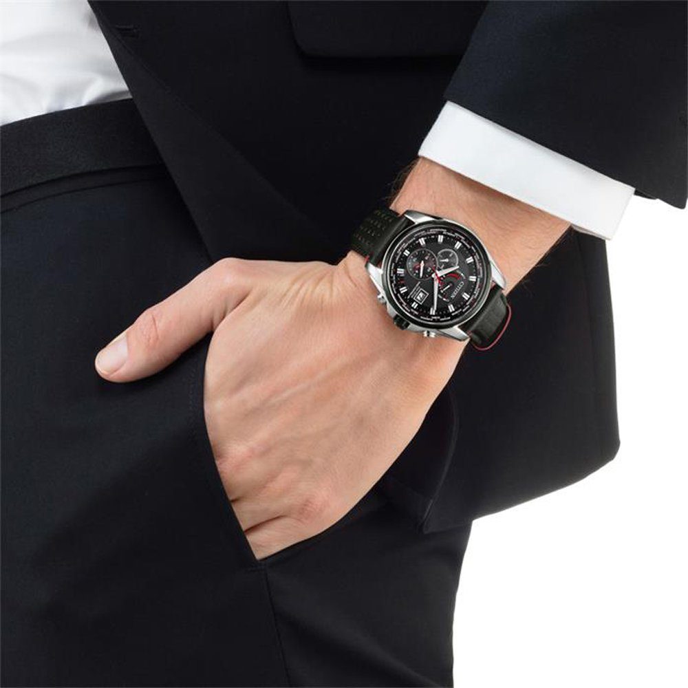 Citizen Quarzuhr Citizen Elegant Racing Funk Uhr schwarz AT9036-08E günstig online kaufen
