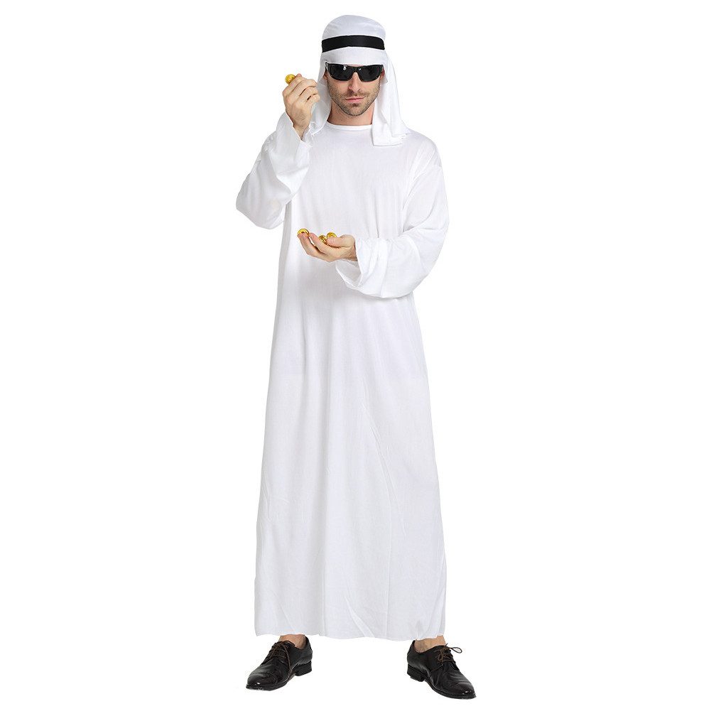 MIESEPETER Kostüm Arabische Sultan-Kostüm "Orient" MIESEPETER®, Kostüm-Set bestehend aus Robe und Kopftuch mit Kopfband