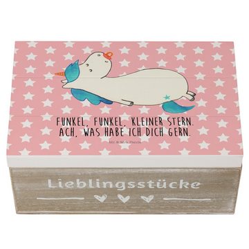 Mr. & Mrs. Panda Dekokiste Einhorn Schnullie - Rot Pastell - Geschenk, Schatzkiste, Kiste, Unico (1 St)