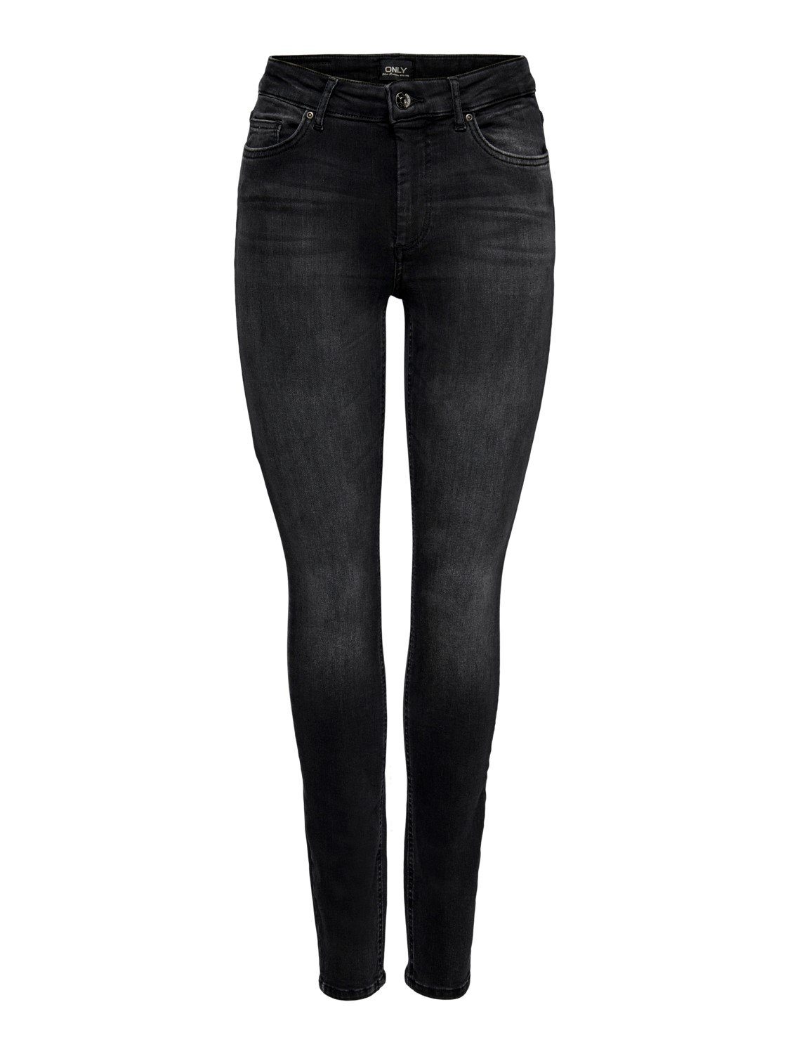 Only Skinny-fit-Jeans »Damen Skinny Jeans Stretch Denim Mid Waist Hose  ONLBLUSH LIFE« 3714 in Schwarz online kaufen | OTTO
