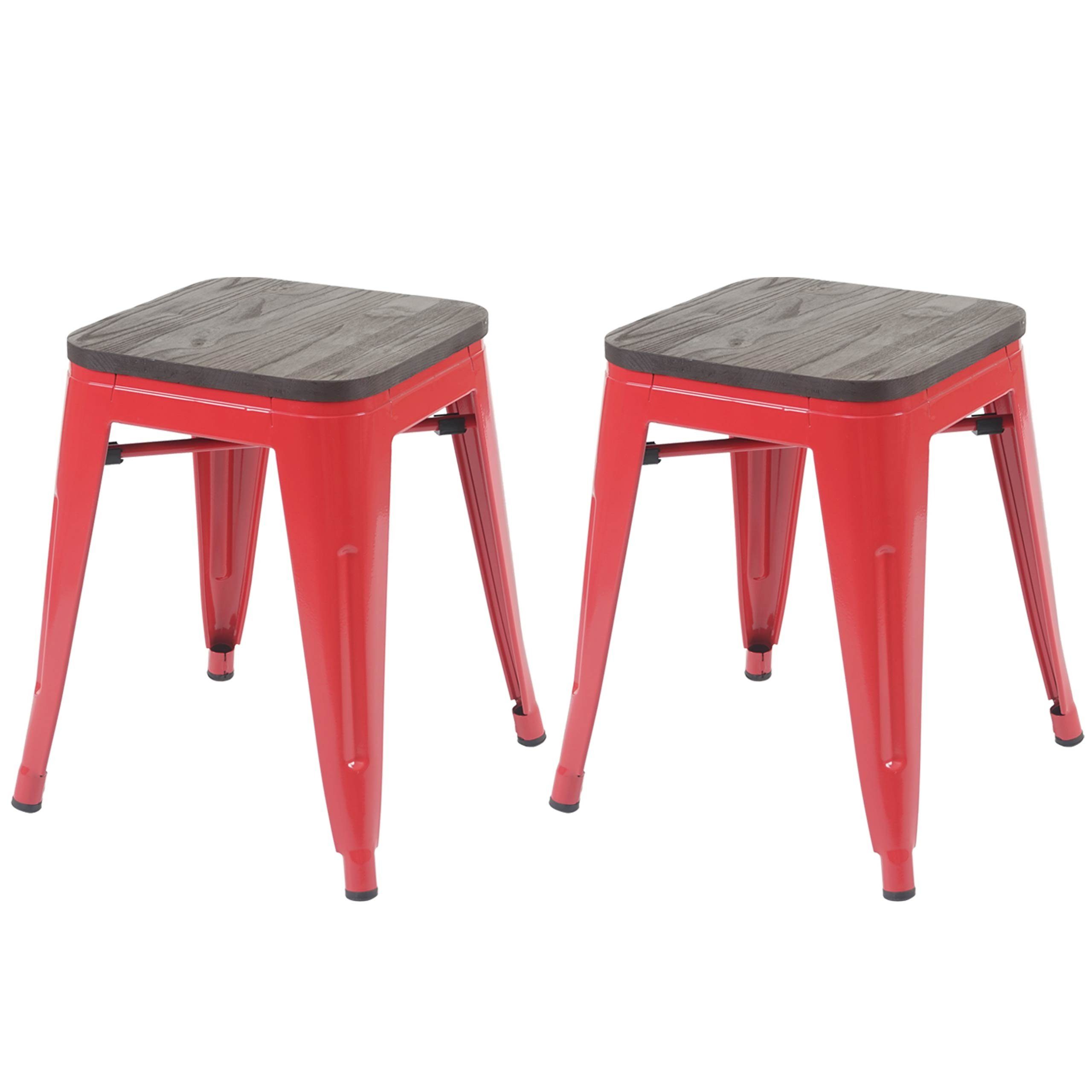 mit Stuhl: pro Belastbarkeit MCW-A73-2-H, kg Hocker Maximale rot Holzsitzfläche, MCW 120