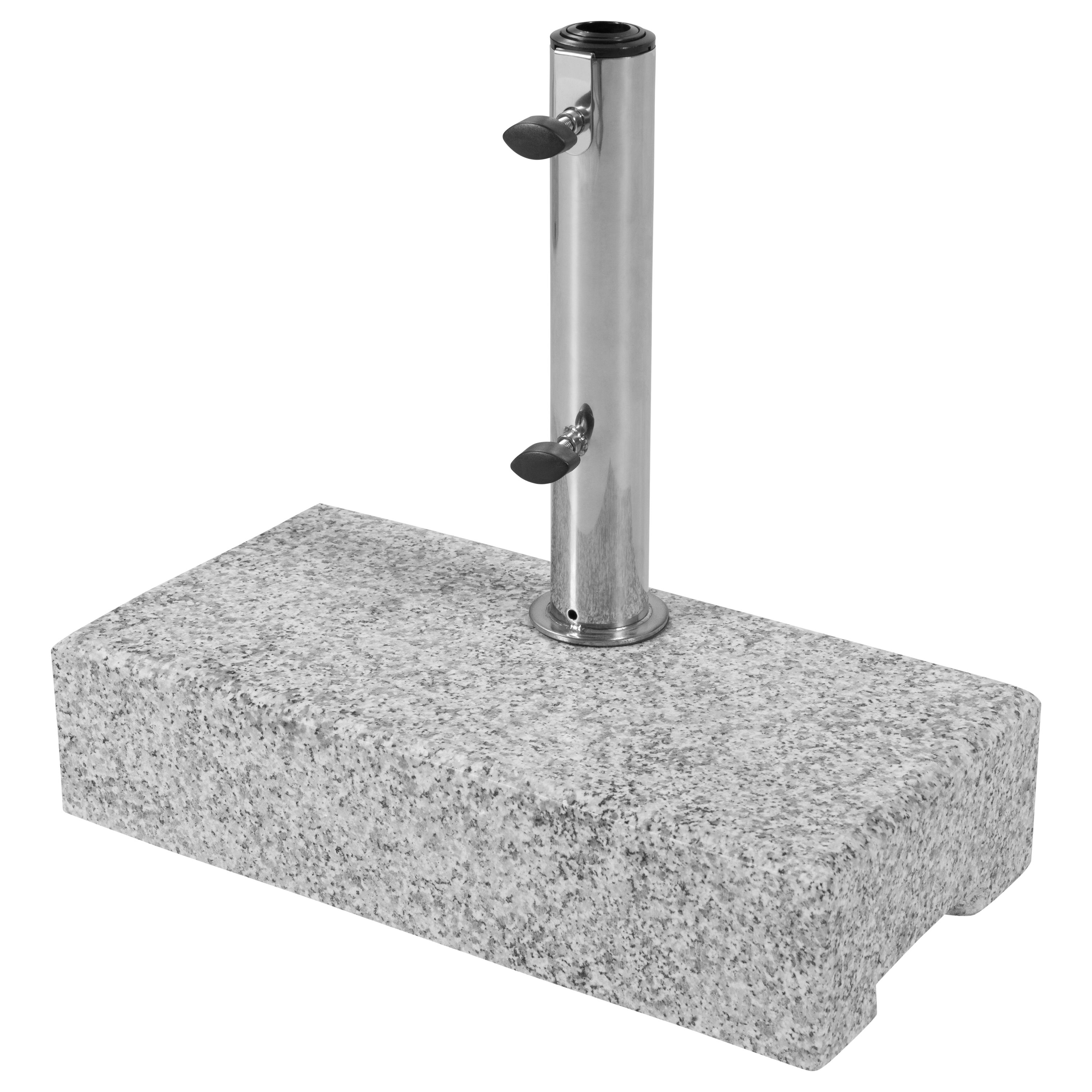 doppler® Schirmhalter Active Balkonsockel Granit 25kg, bis Ø 200 cm, für Stöcke bis Ø 2 mm