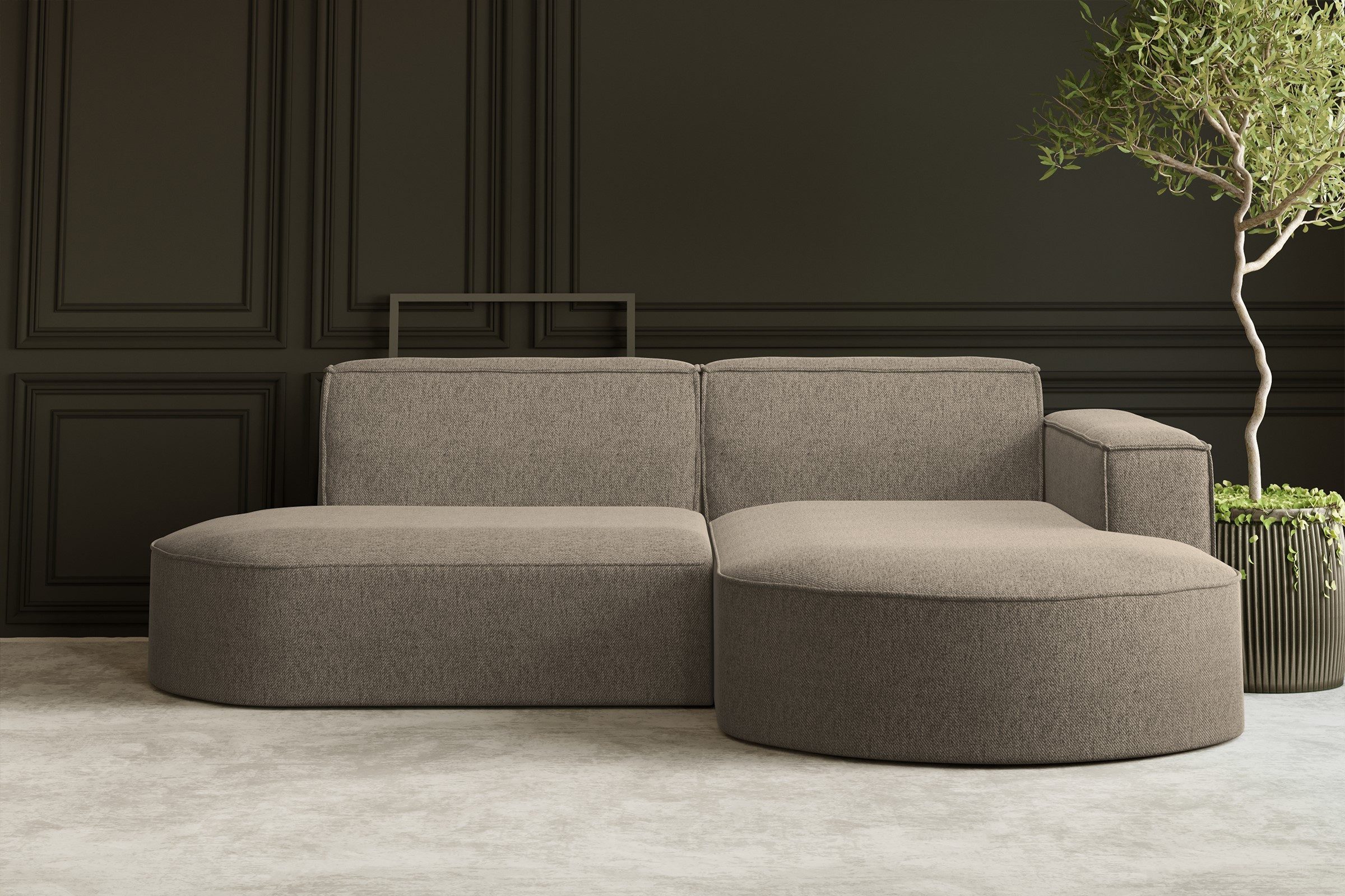 Kaiser Möbel Ecksofa Designer MODENA STUDIO L stoff Cord, Verita,Boucle, Ec günstig online kaufen