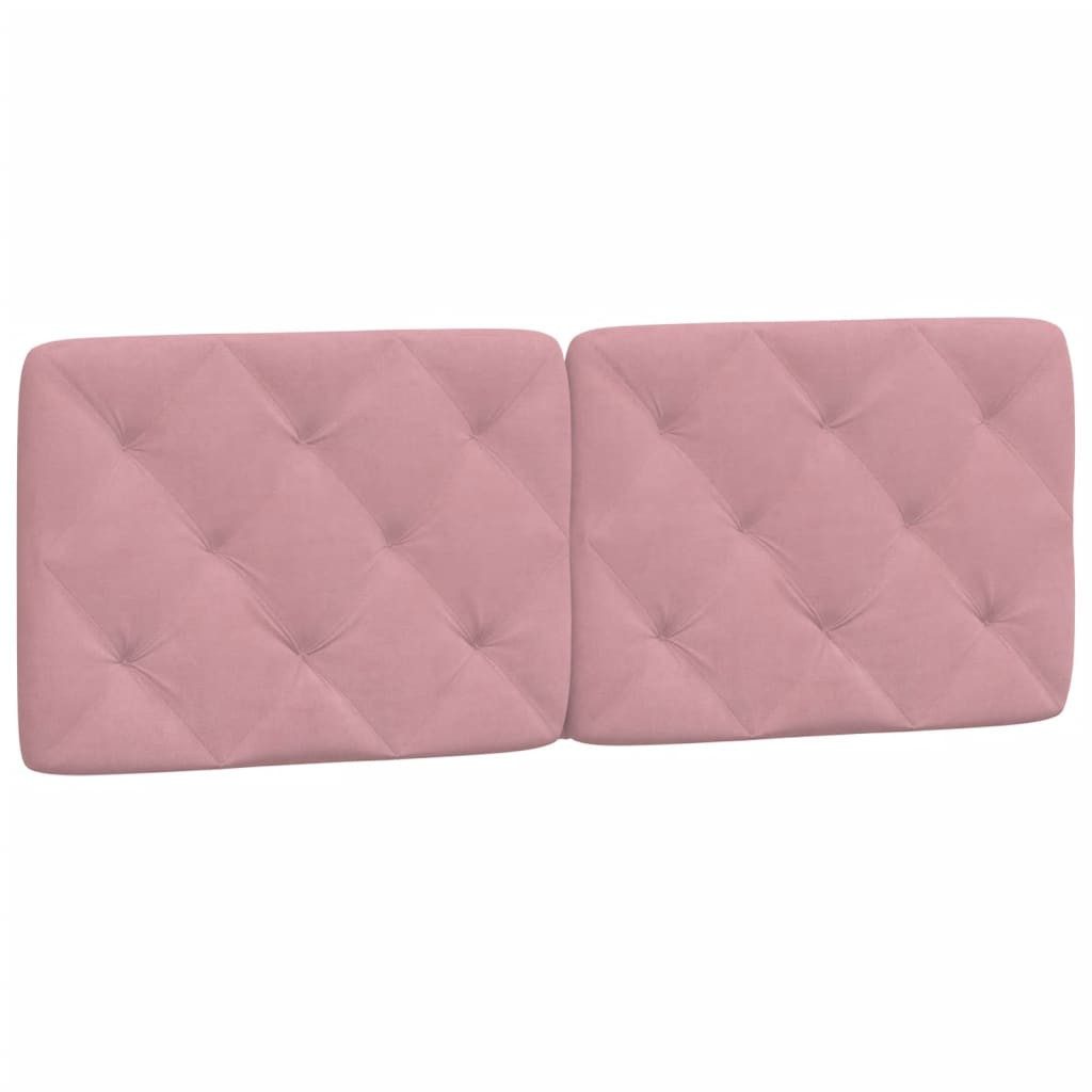 vidaXL Bett Kopfteil-Kissen Rosa 140 cm Samt (1-tlg)