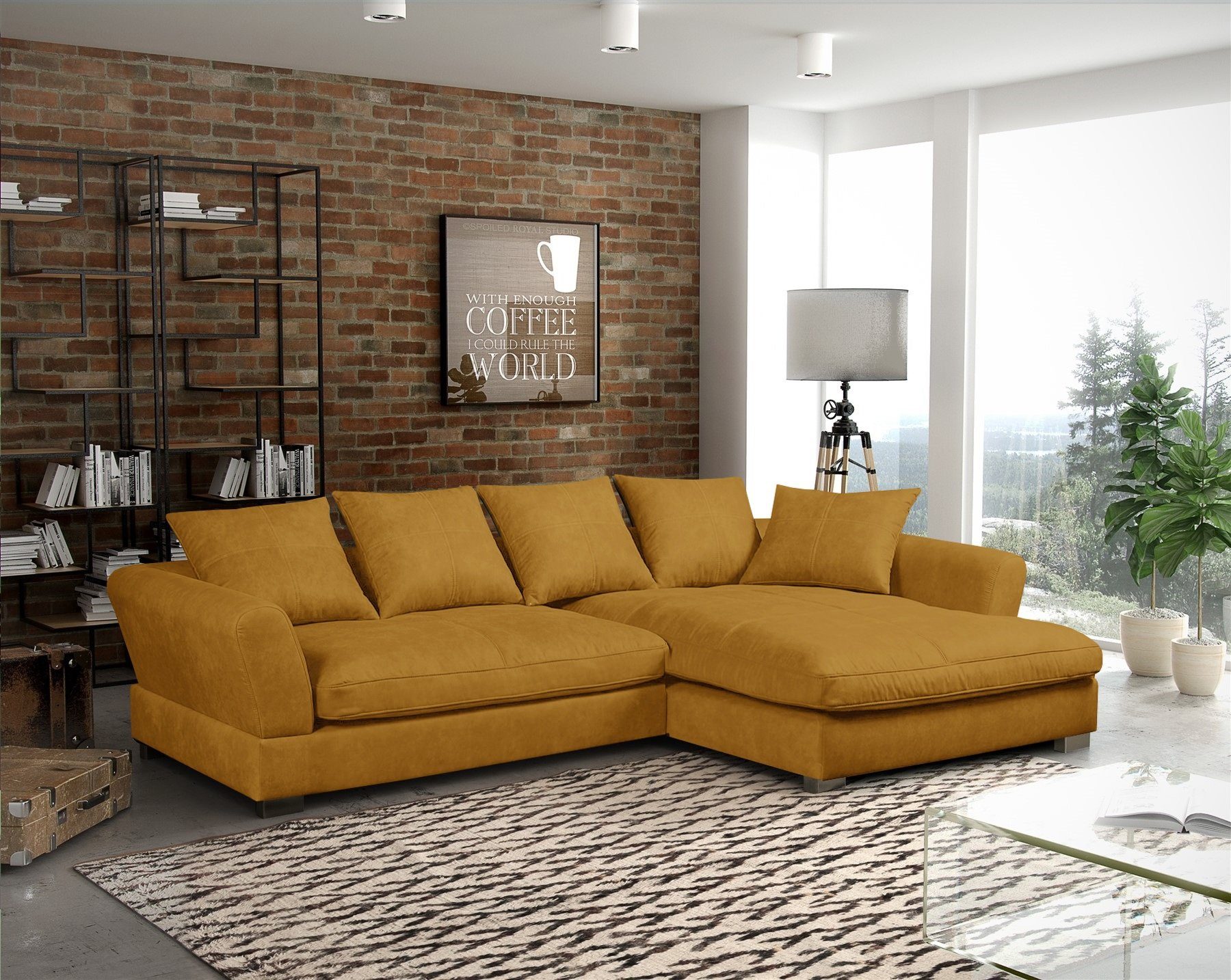 Fun Möbel Ecksofa TIZIAN in Stoff günstig online kaufen