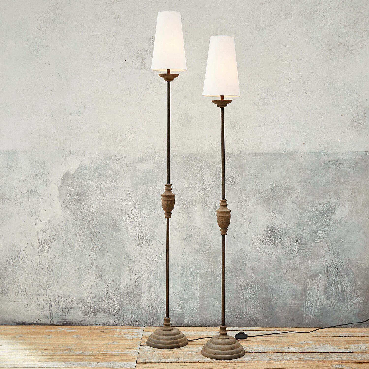 Mirabeau Stehlampe Stehlampe 2er Set Abigail beige/braun