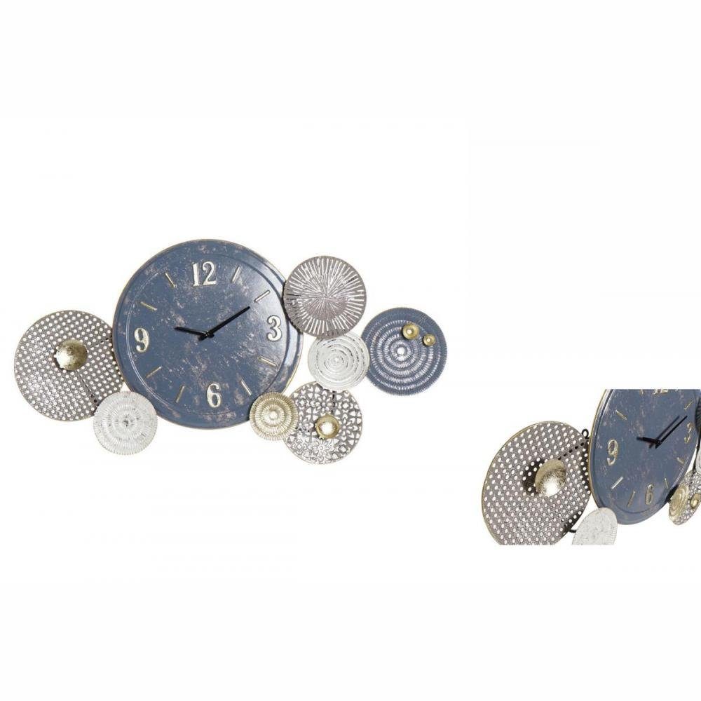 DKD Home Decor Uhr Wanduhr DKD Blau x Metall Grau 57 Kreise 953 Decor cm Home x 514