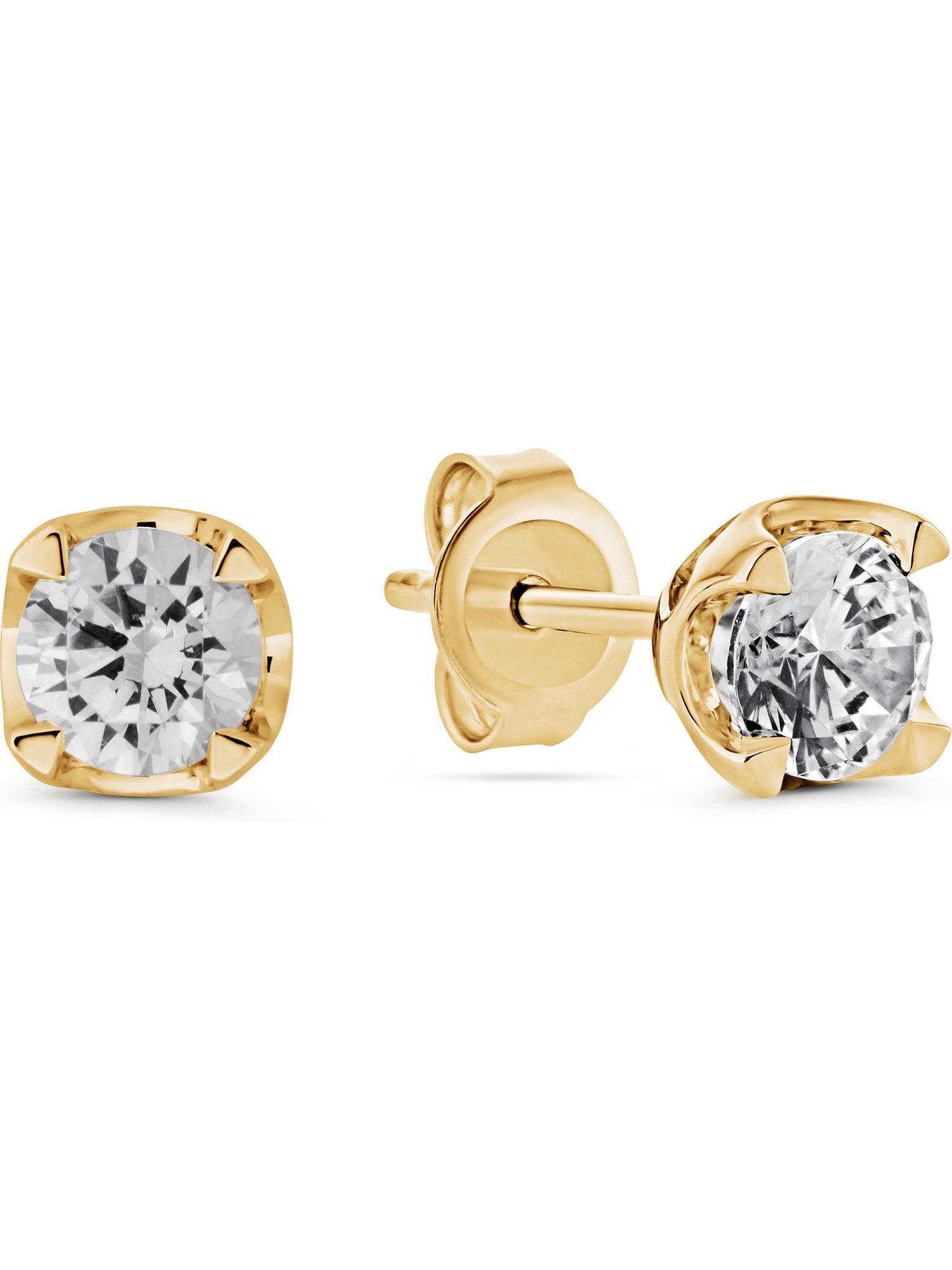 Paar Ohrstecker CHRIST Damen-Ohrstecker 585er Gelbgold 2 Diamant