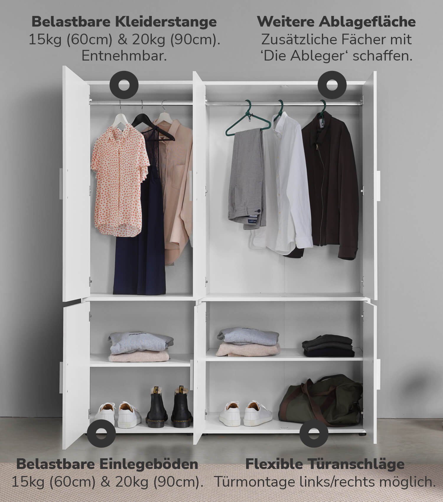 mokebo Kleiderschrank Der Grenzenlose (6-Türig mit günstig online kaufen