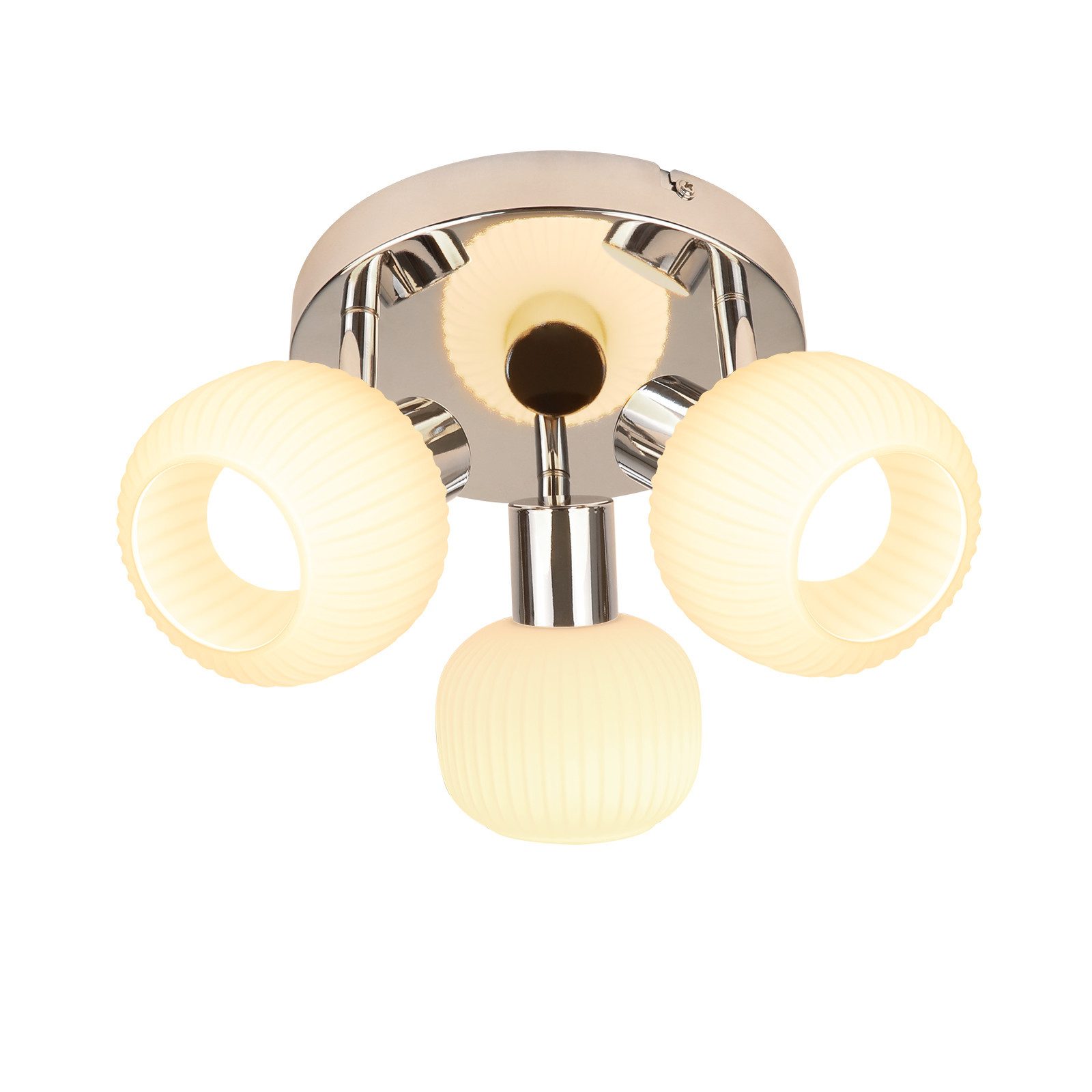 ZMH Deckenstrahler 2/3/4 Flammig E14 Glas Lampenschirm Deckenleuchte Vintage Wohnzimmer, ohne Leuchtmittel, Schwenkbar 350° Morden Spots für Hotellobby Schlafzimmer Flur Küche