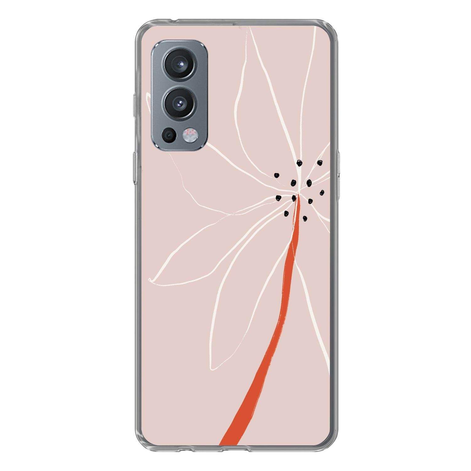 MuchoWow Handyhülle für OnePlus Nord 2 5G Blumen - Abstrakt - Pastell, Phone Case, Silikon, Schutzhülle Dünn